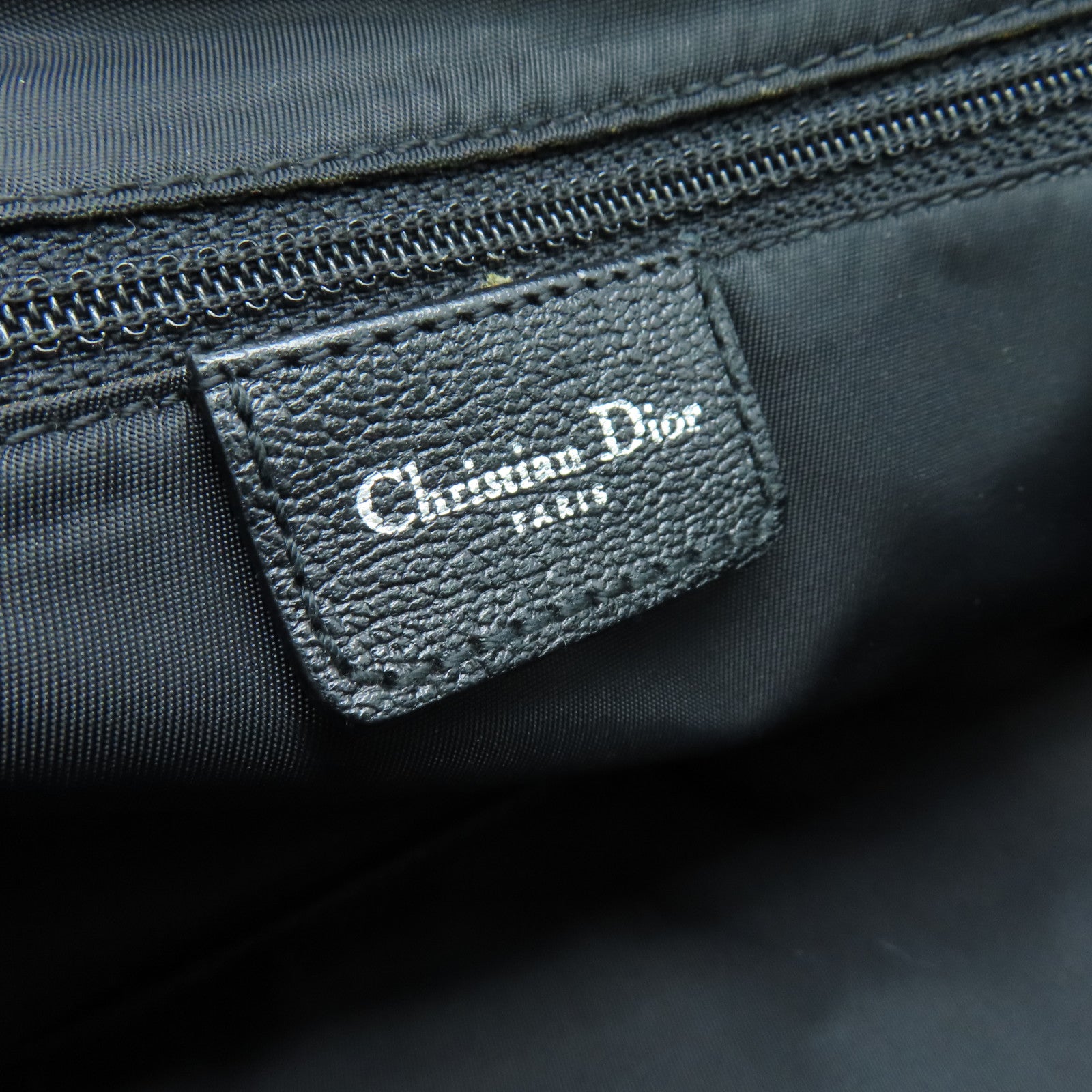 Dior 帆布Handbag銀扣手挽袋黑色