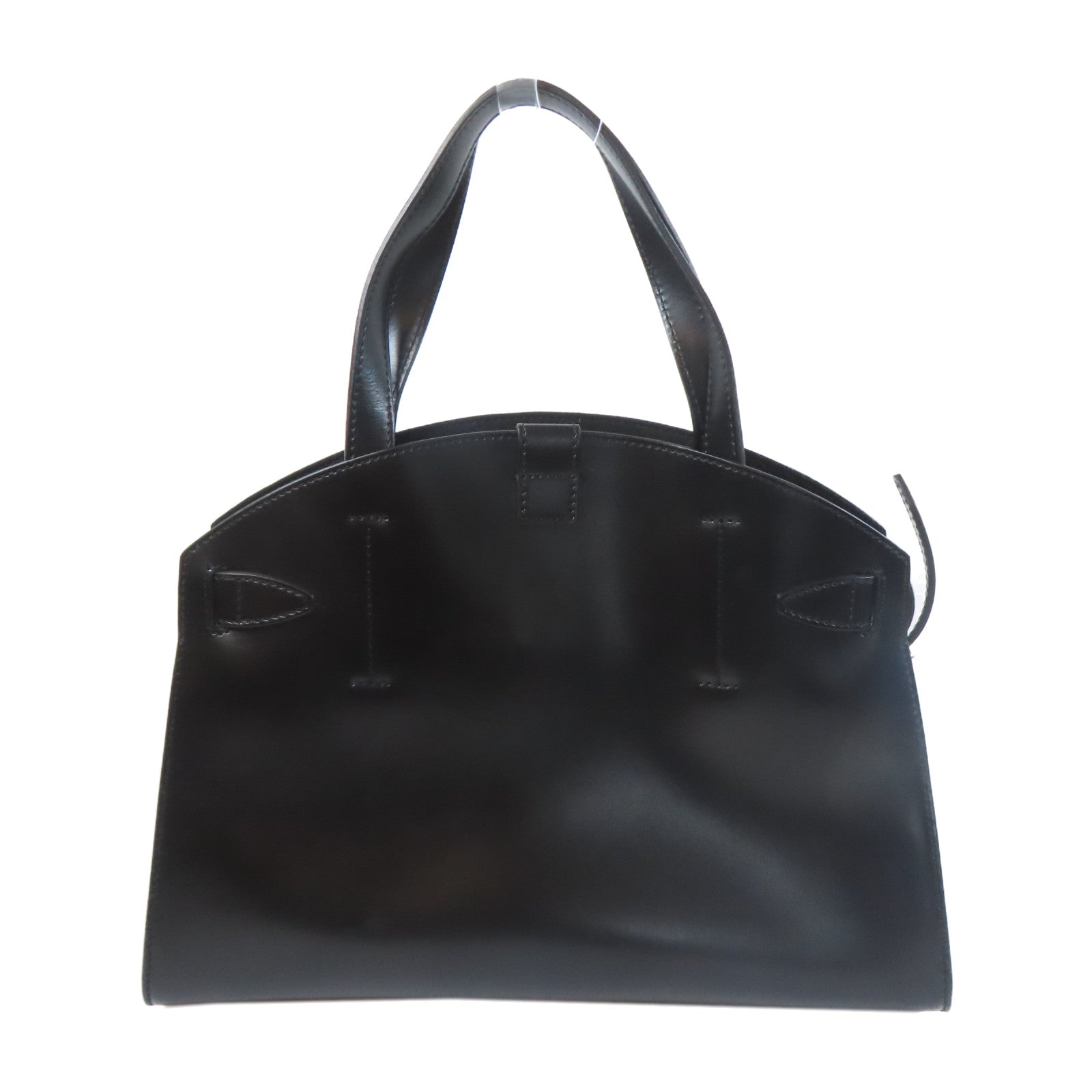 Furla 牛皮皮革Shoulder Bag銀扣手挽肩背兩用袋黑色