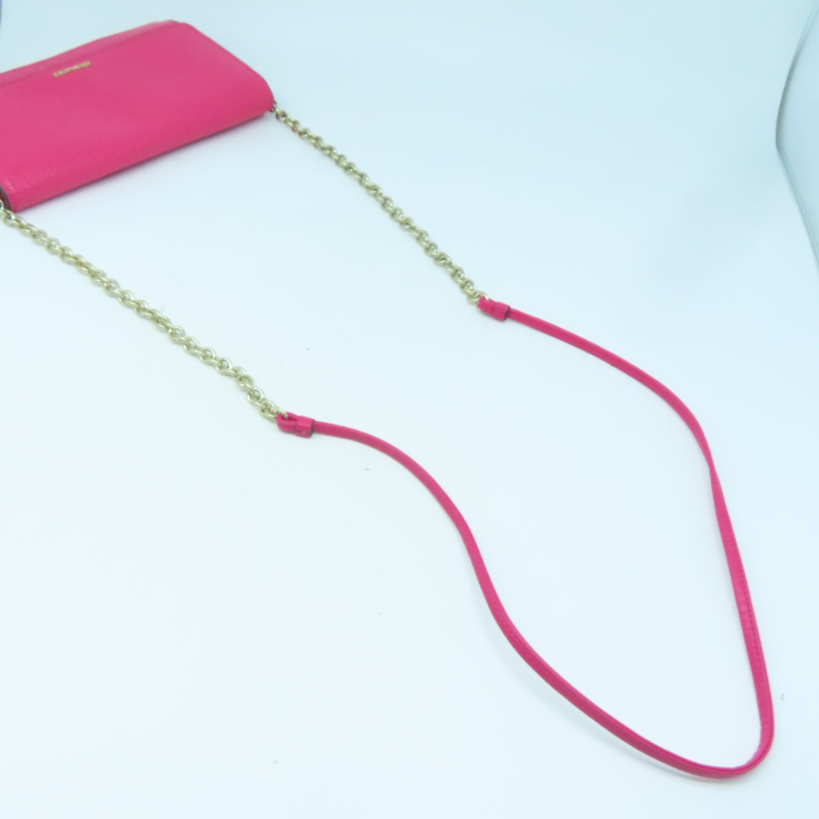 COACH 【激減優惠】牛皮皮革Shoulder Bag金扣肩背袋粉紅色