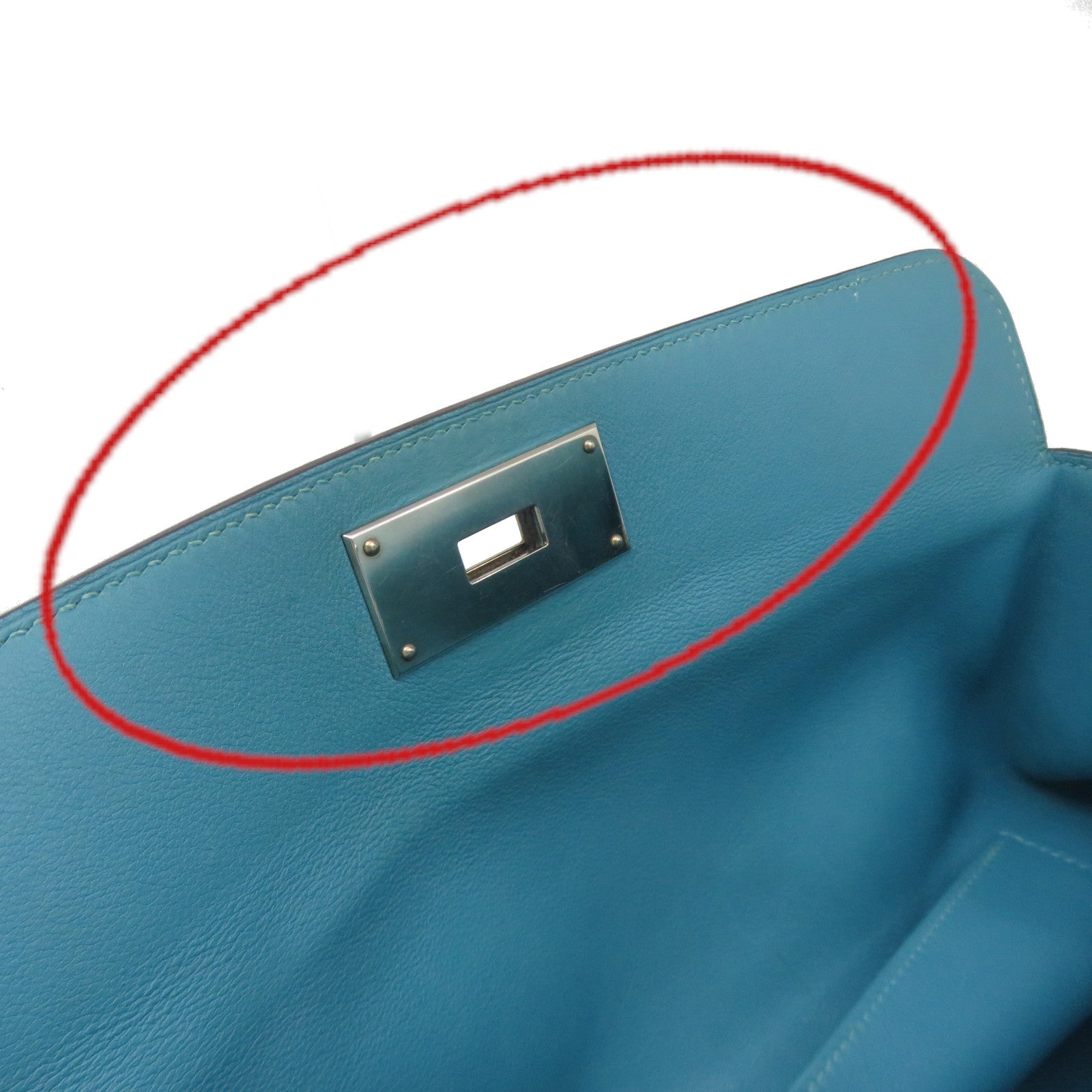 HERMES 【激减优惠】Swift皮革Toolbox 26 2way Shoulder Bag银扣手挽肩背两用袋蓝色