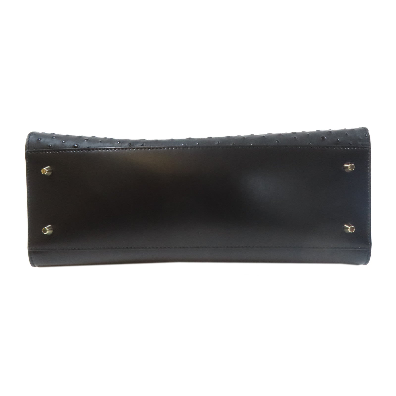 Furla 牛皮皮革Shoulder Bag銀扣手挽肩背兩用袋黑色