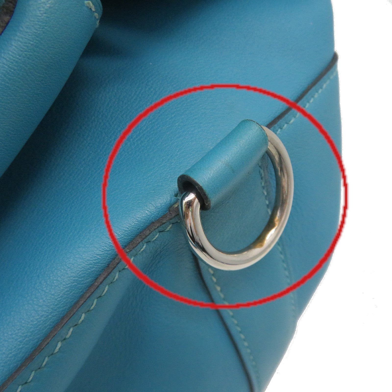 HERMES 【激减优惠】Swift皮革Toolbox 26 2way Shoulder Bag银扣手挽肩背两用袋蓝色