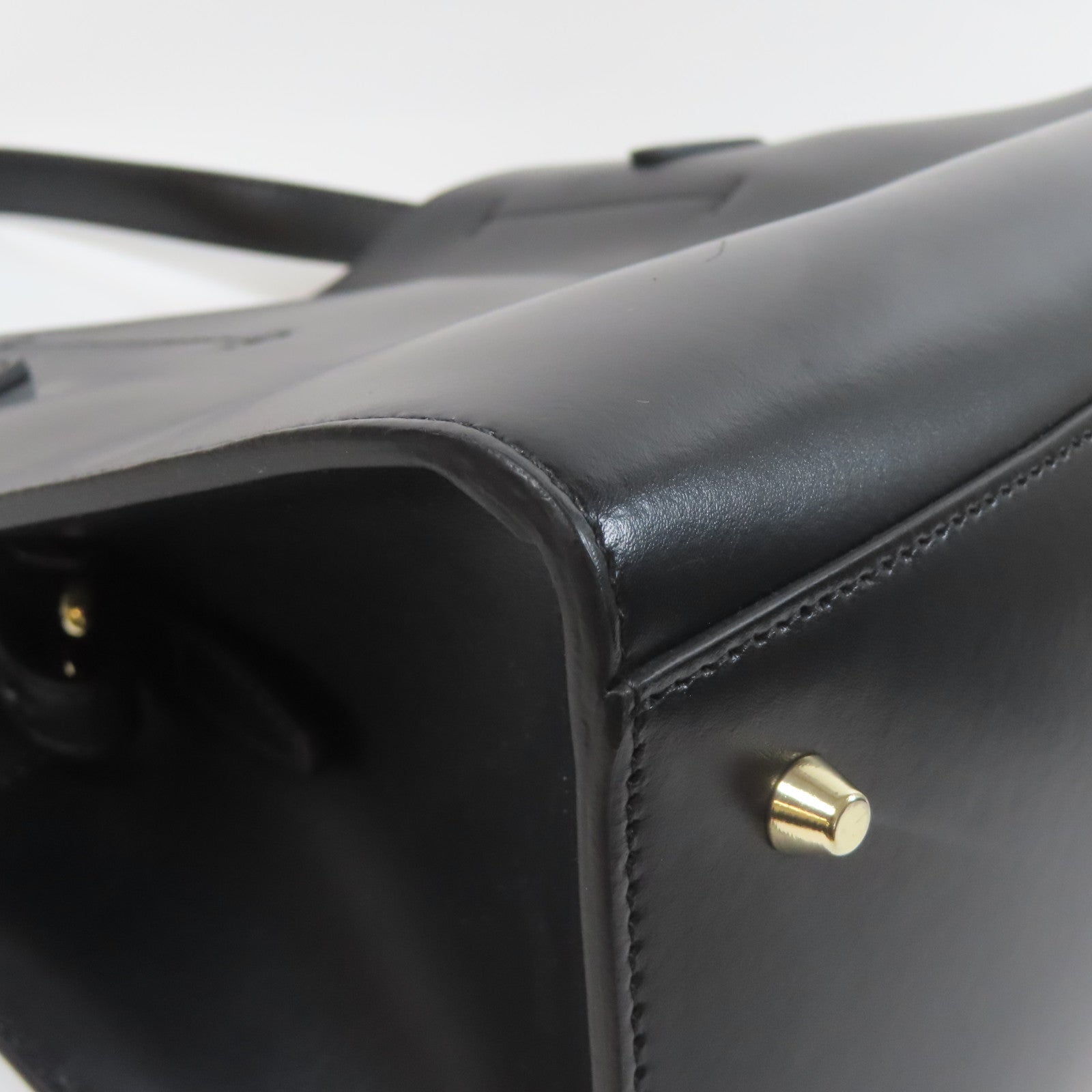 Furla 牛皮皮革Shoulder Bag銀扣手挽肩背兩用袋黑色