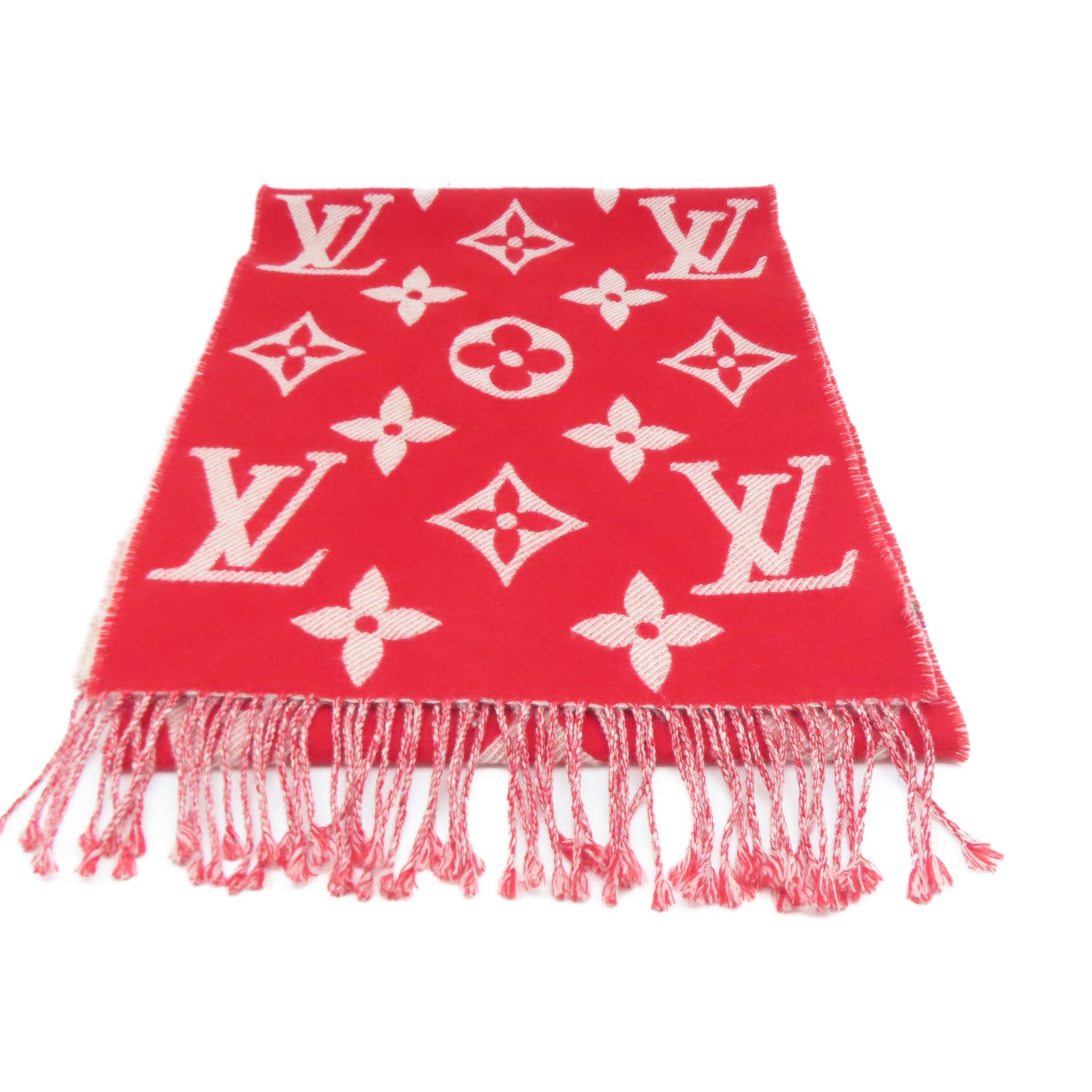 LOUIS VUITTON 羊毛Simply LV Scarf圍巾紅色