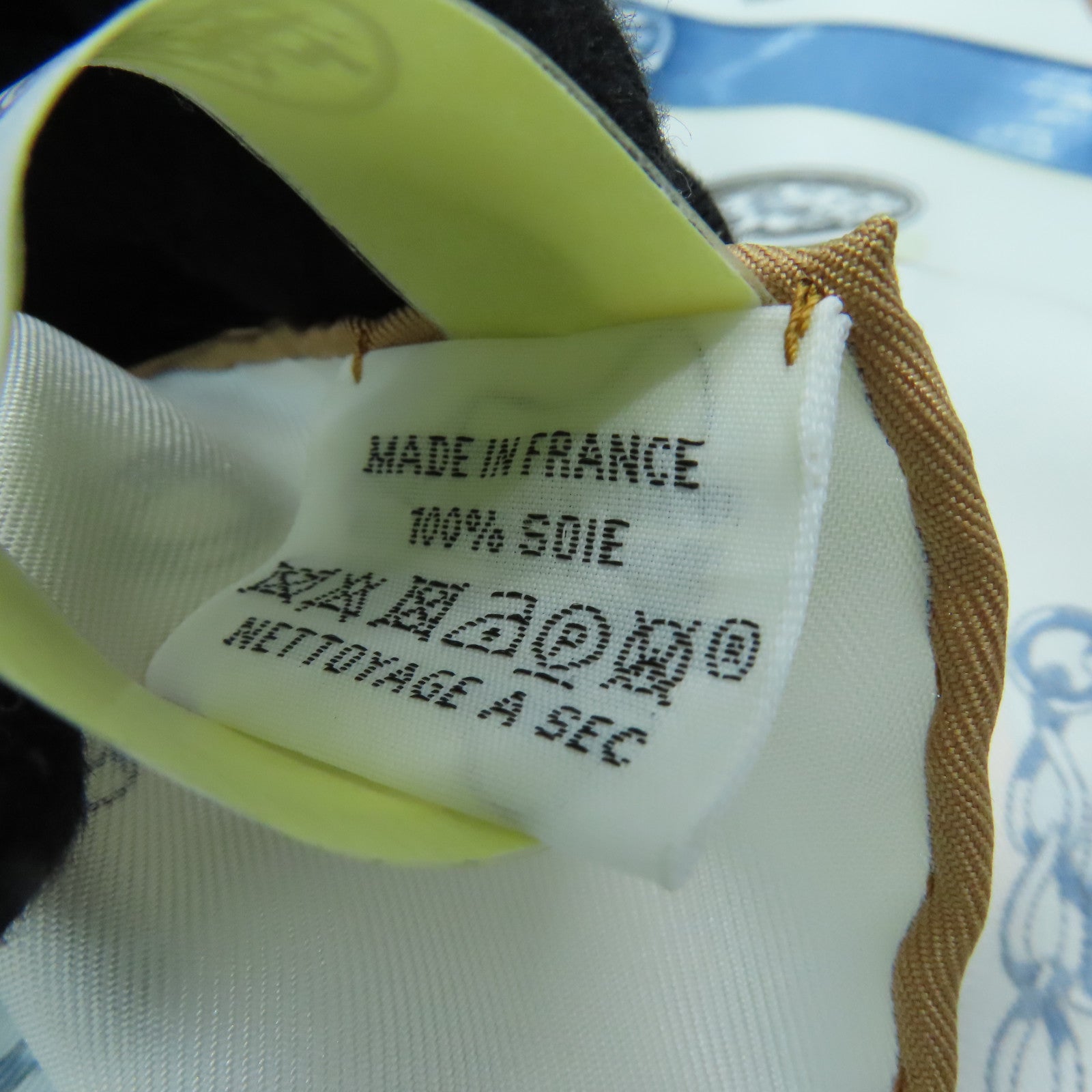 HERMES Silk Scarf White/Color