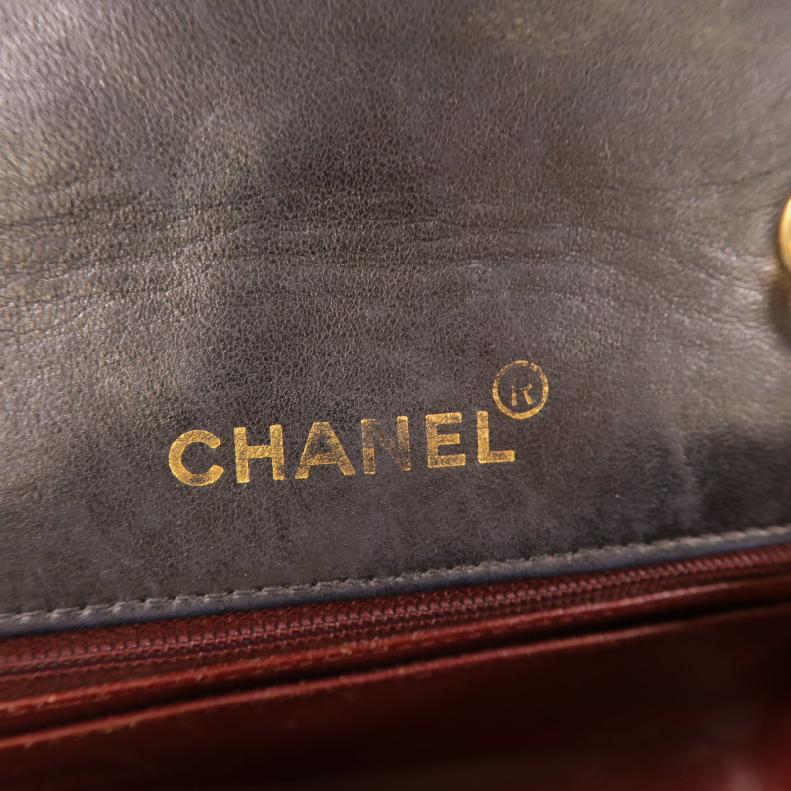 CHANEL 菱格羊皮皮革Chain Shoulder金扣鏈帶肩背袋黑色