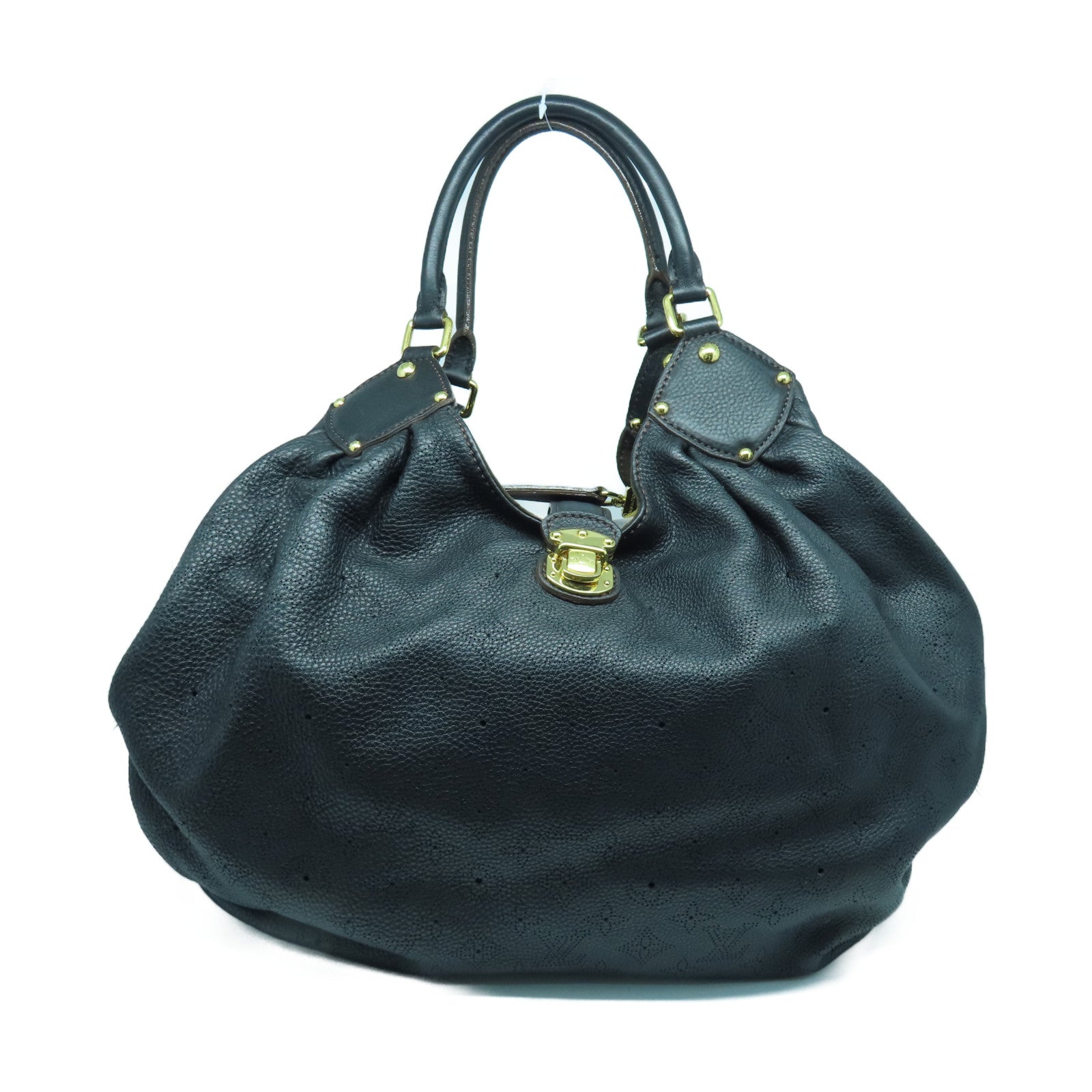 LOUIS VUITTON Mahina Mahina XL金扣肩背袋黑色