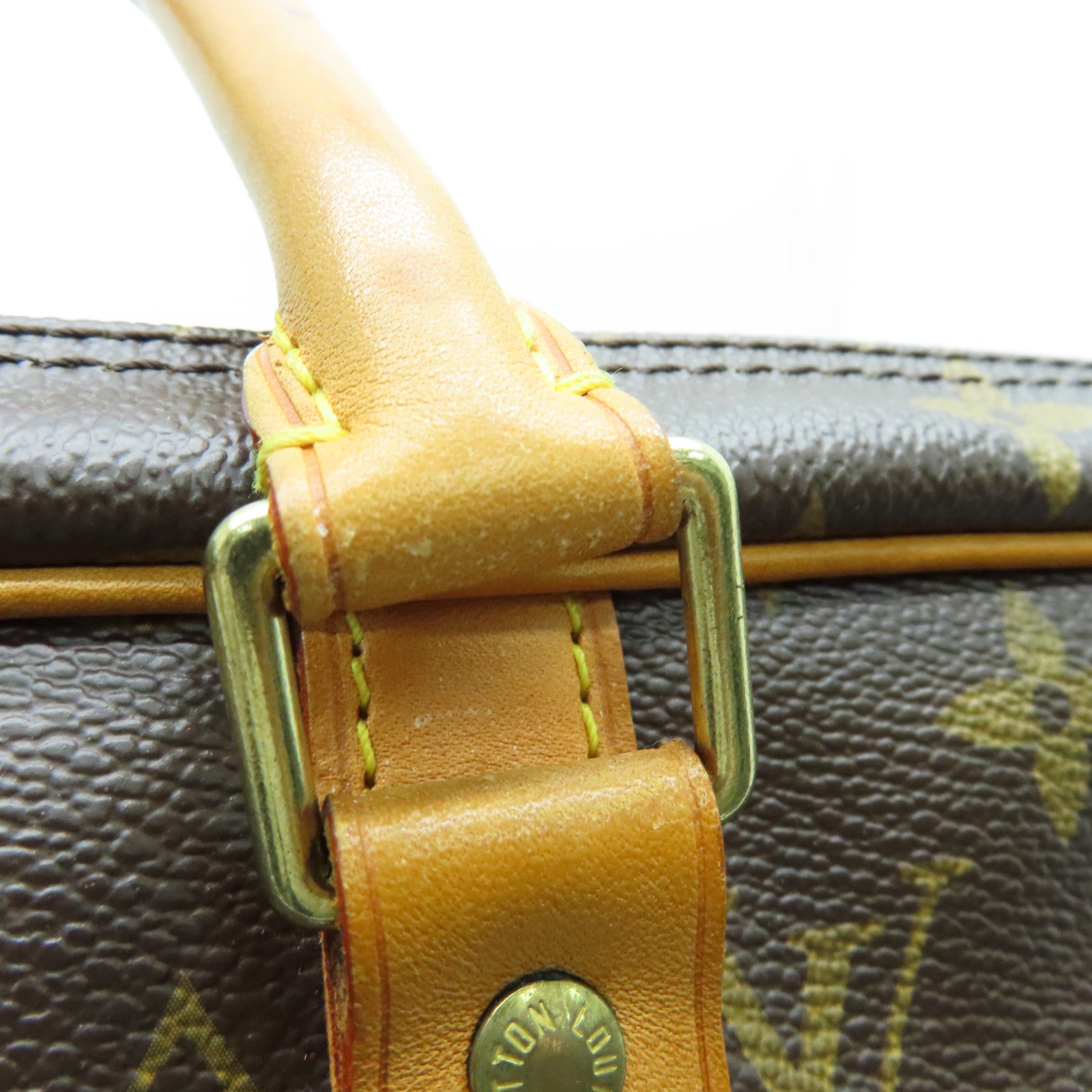 LOUIS VUITTON Monogram Briefcase金扣公事包啡色