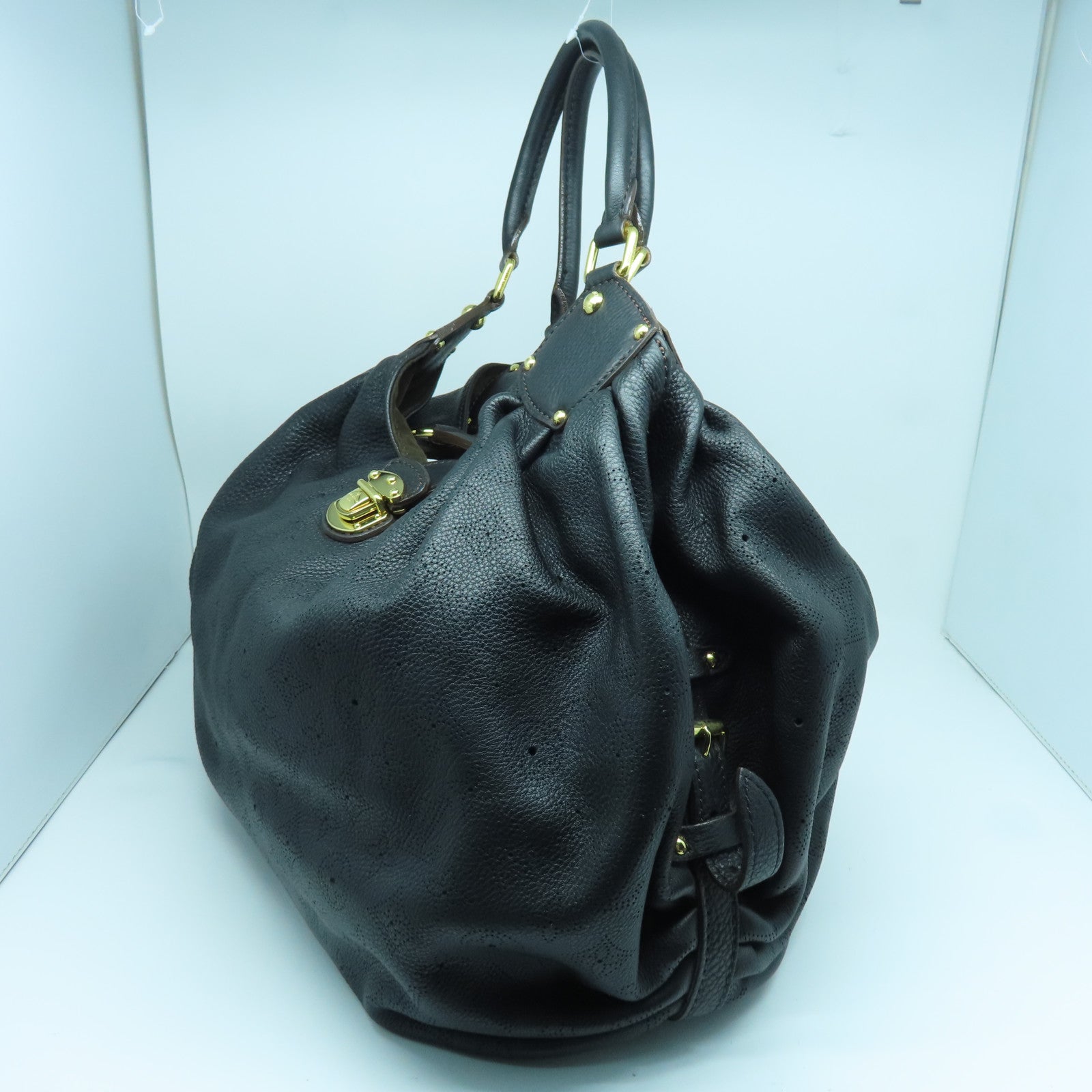 LOUIS VUITTON Mahina Mahina XL金扣肩背袋黑色