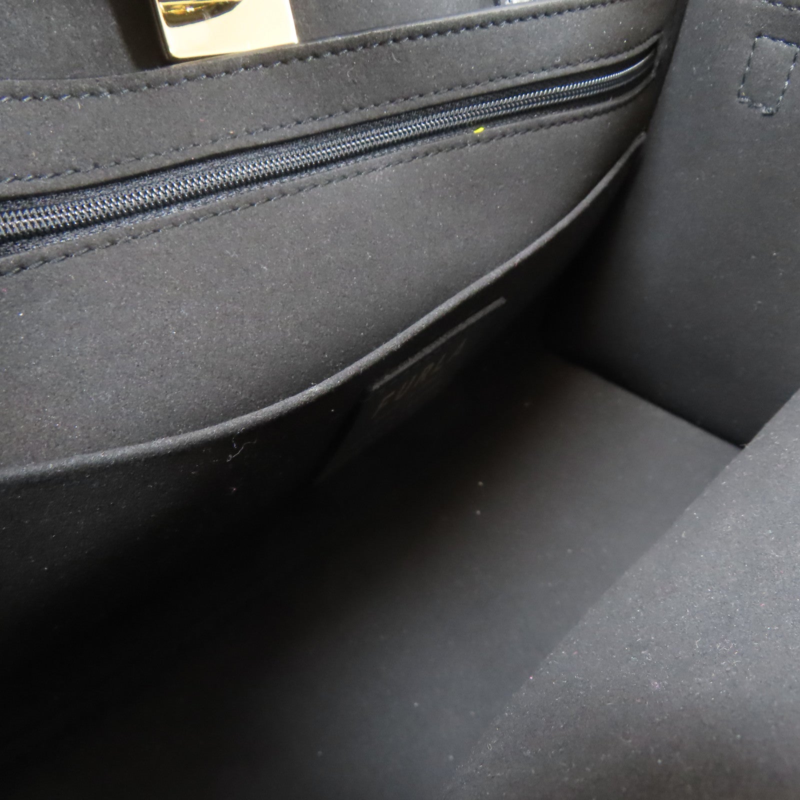 Furla 牛皮皮革Shoulder Bag銀扣手挽肩背兩用袋黑色