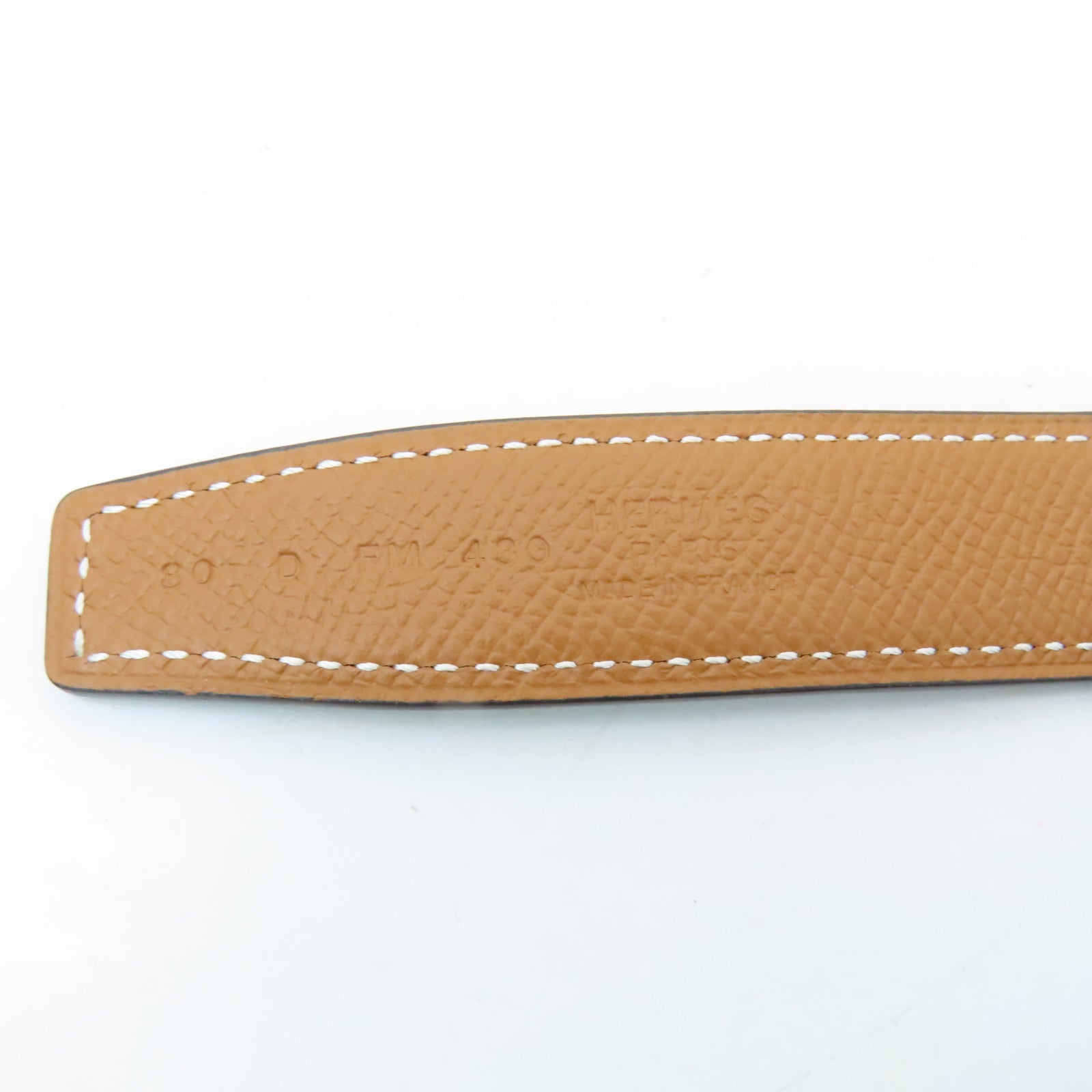HERMES Epsom Swift皮革Belt 80皮帶Gold/Noir