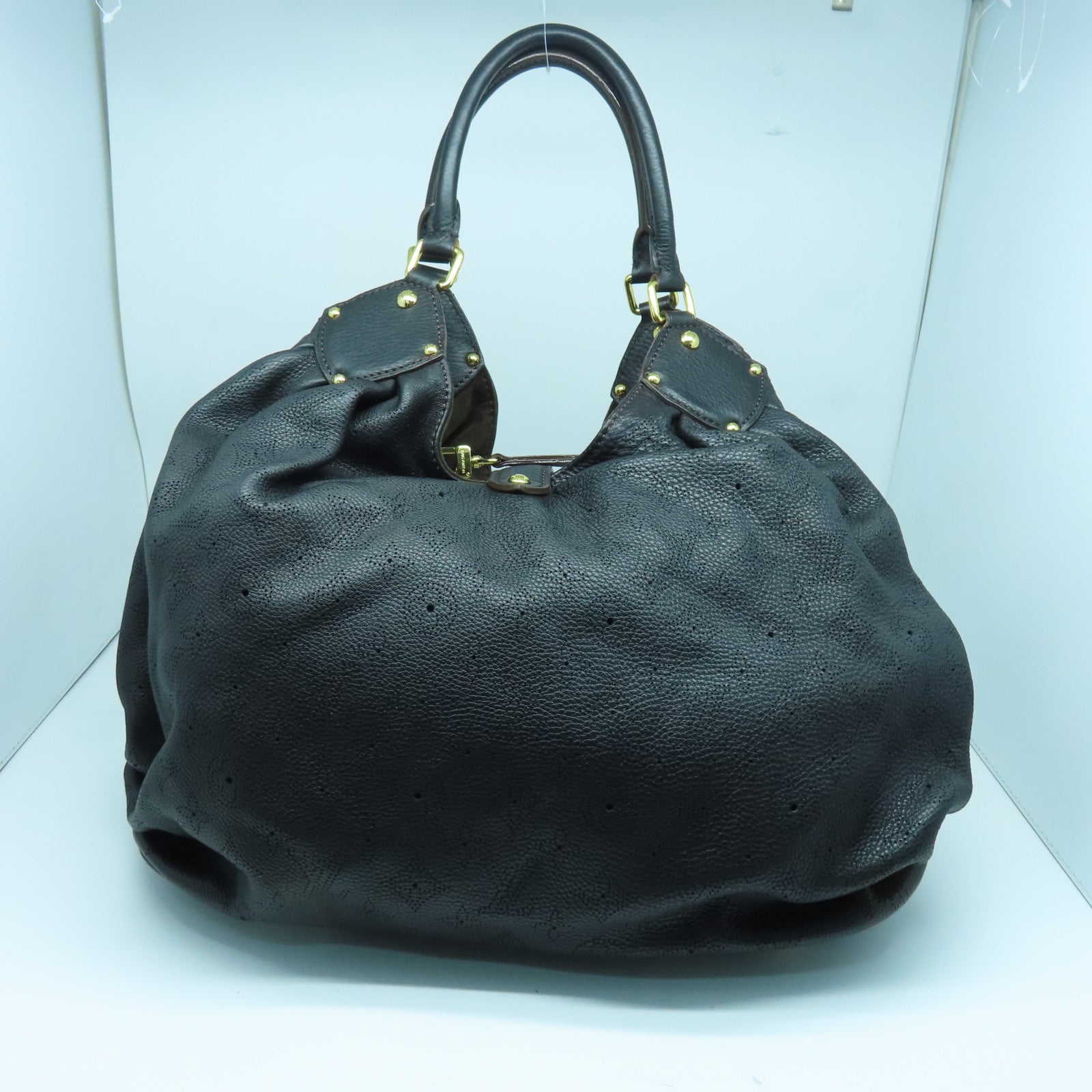 LOUIS VUITTON Mahina Mahina XL金扣肩背袋黑色