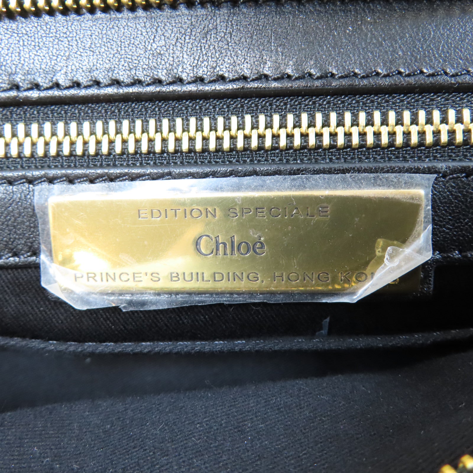 Chloe 蛇皮皮革/牛皮皮革2 Way Shoulder Bag金扣手挽肩背兩用袋黑色/米色
