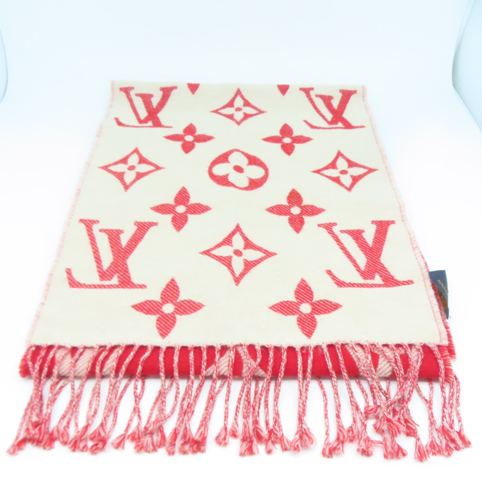LOUIS VUITTON 羊毛Simply LV Scarf圍巾紅色