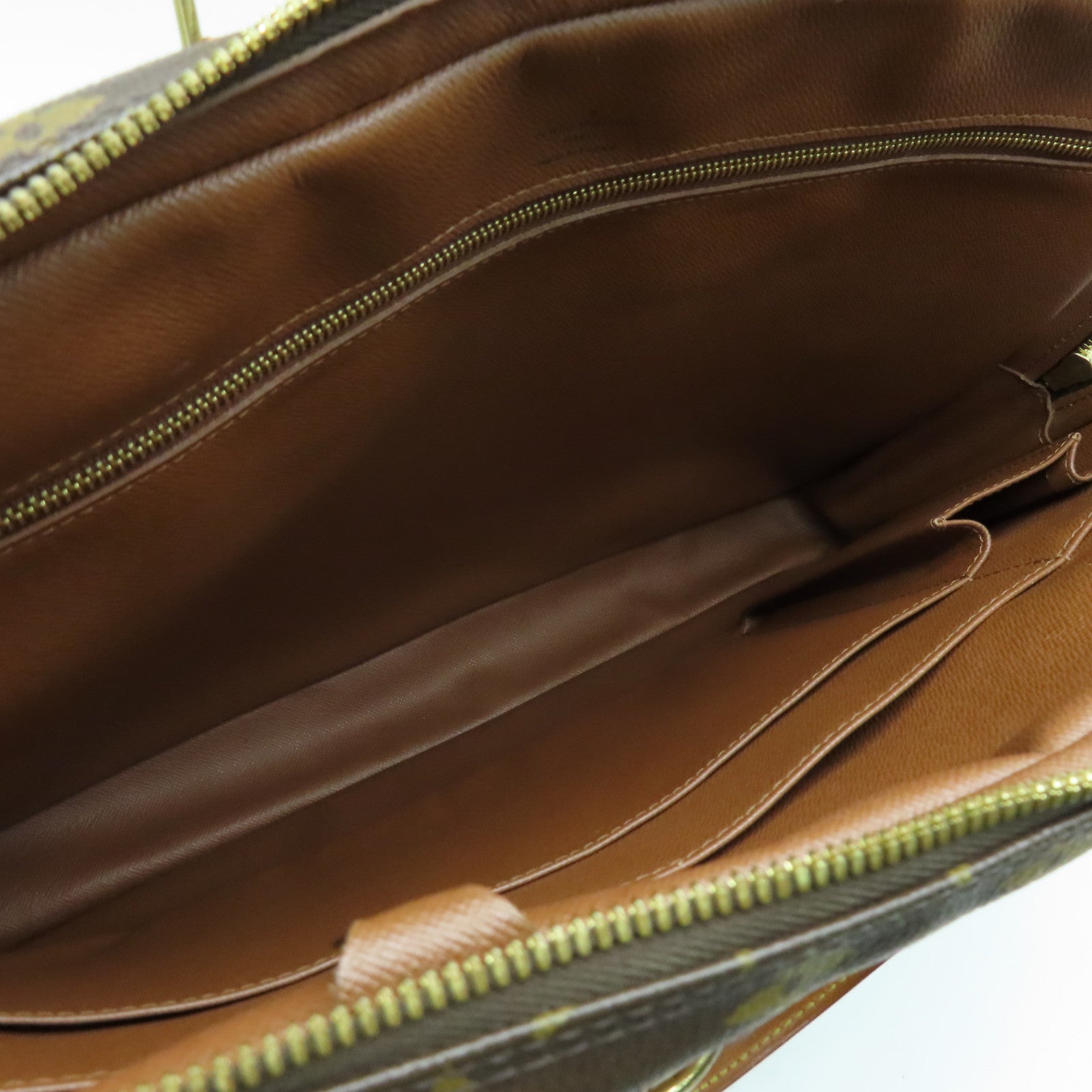 LOUIS VUITTON Monogram Briefcase金扣公事包啡色