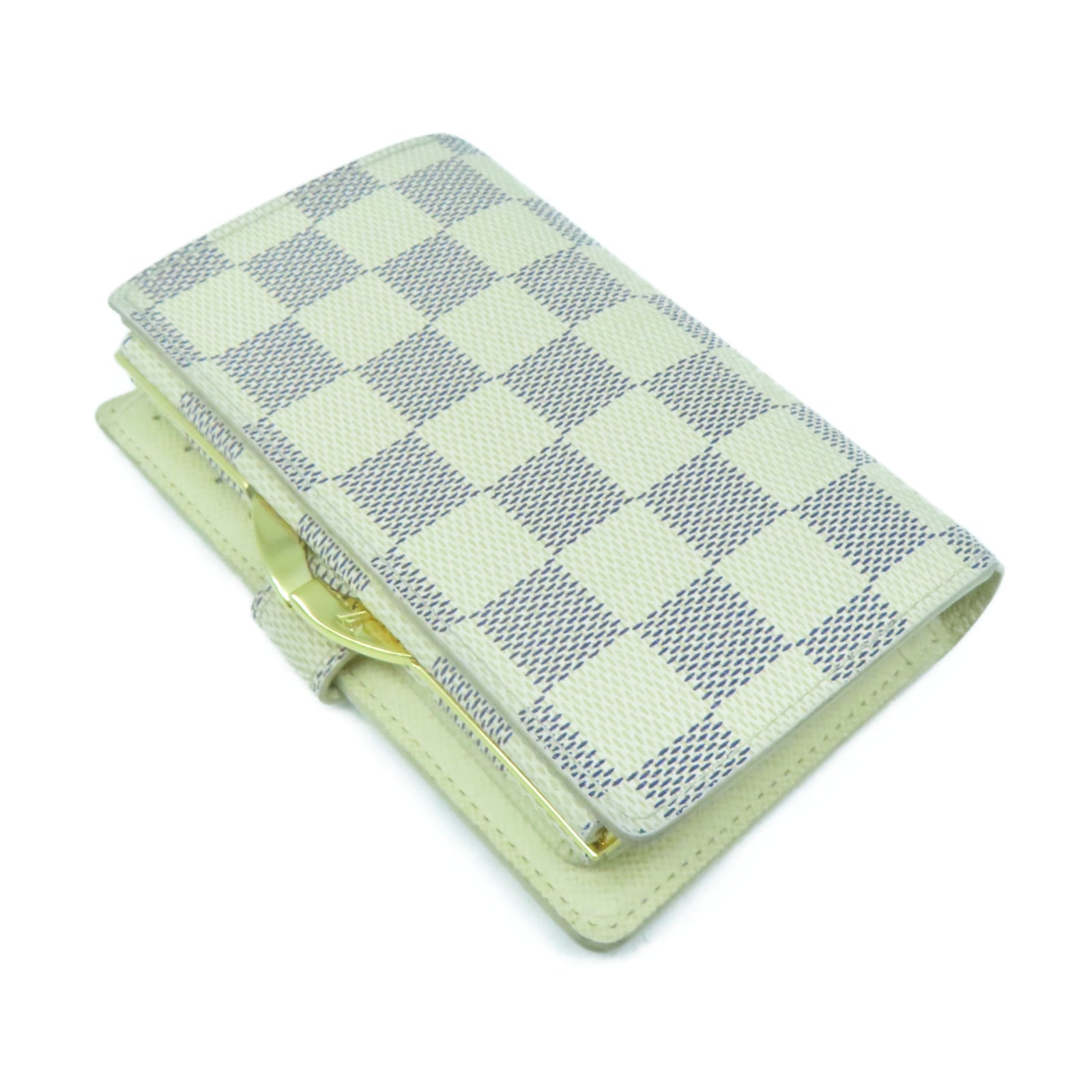 LOUIS VUITTON 【激減優惠】Damier Portefeuille Viennois金扣錢包白色