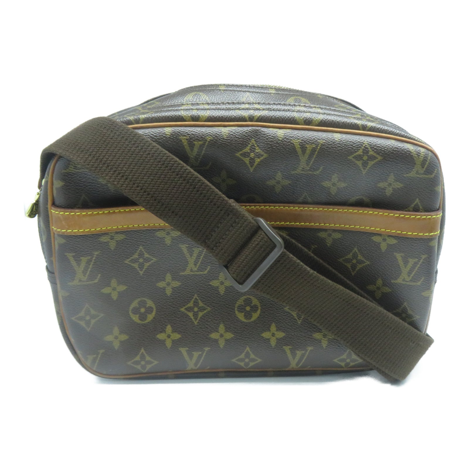 LOUIS VUITTON Monogram Reporter金扣肩背袋啡色