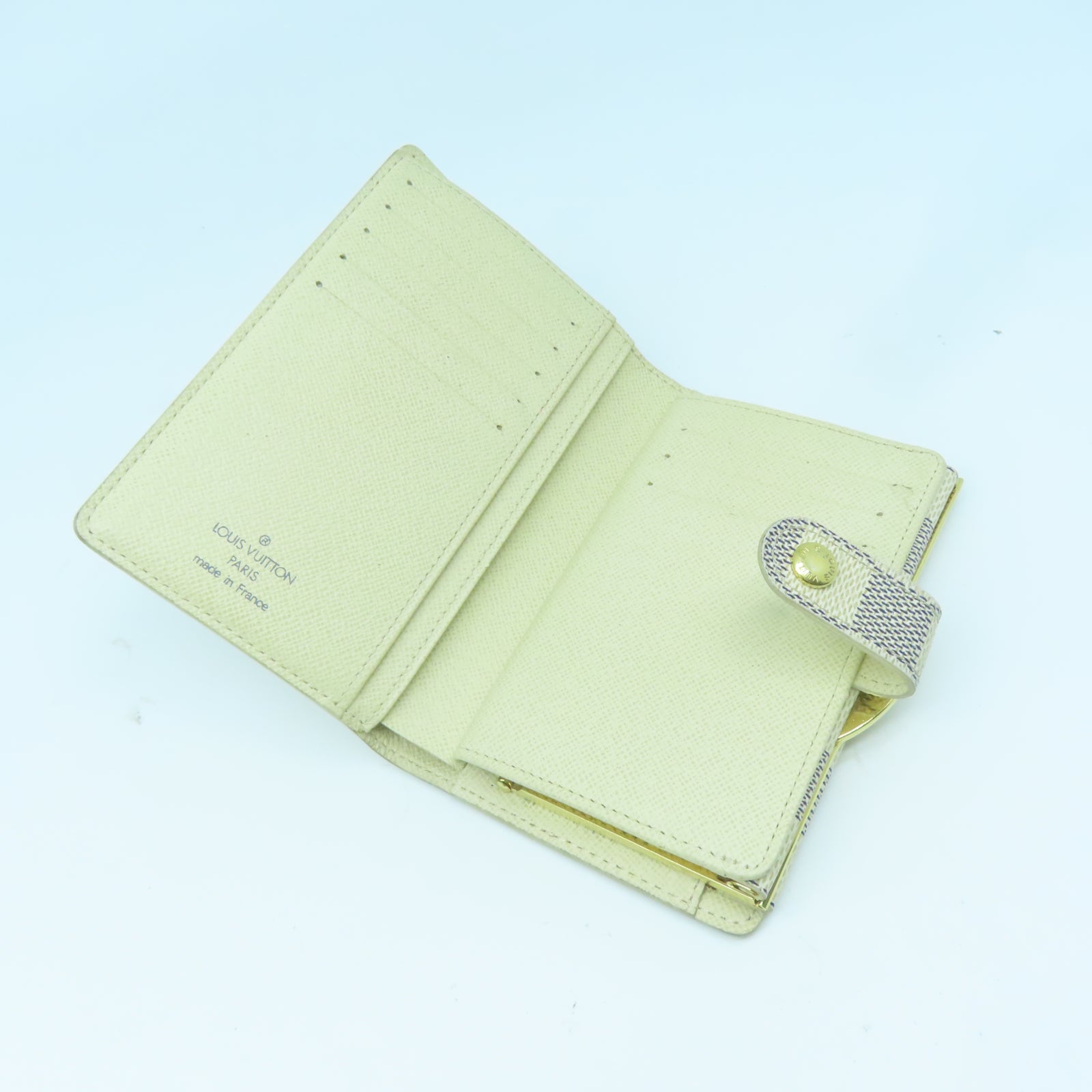 LOUIS VUITTON 【激減優惠】Damier Portefeuille Viennois金扣錢包白色