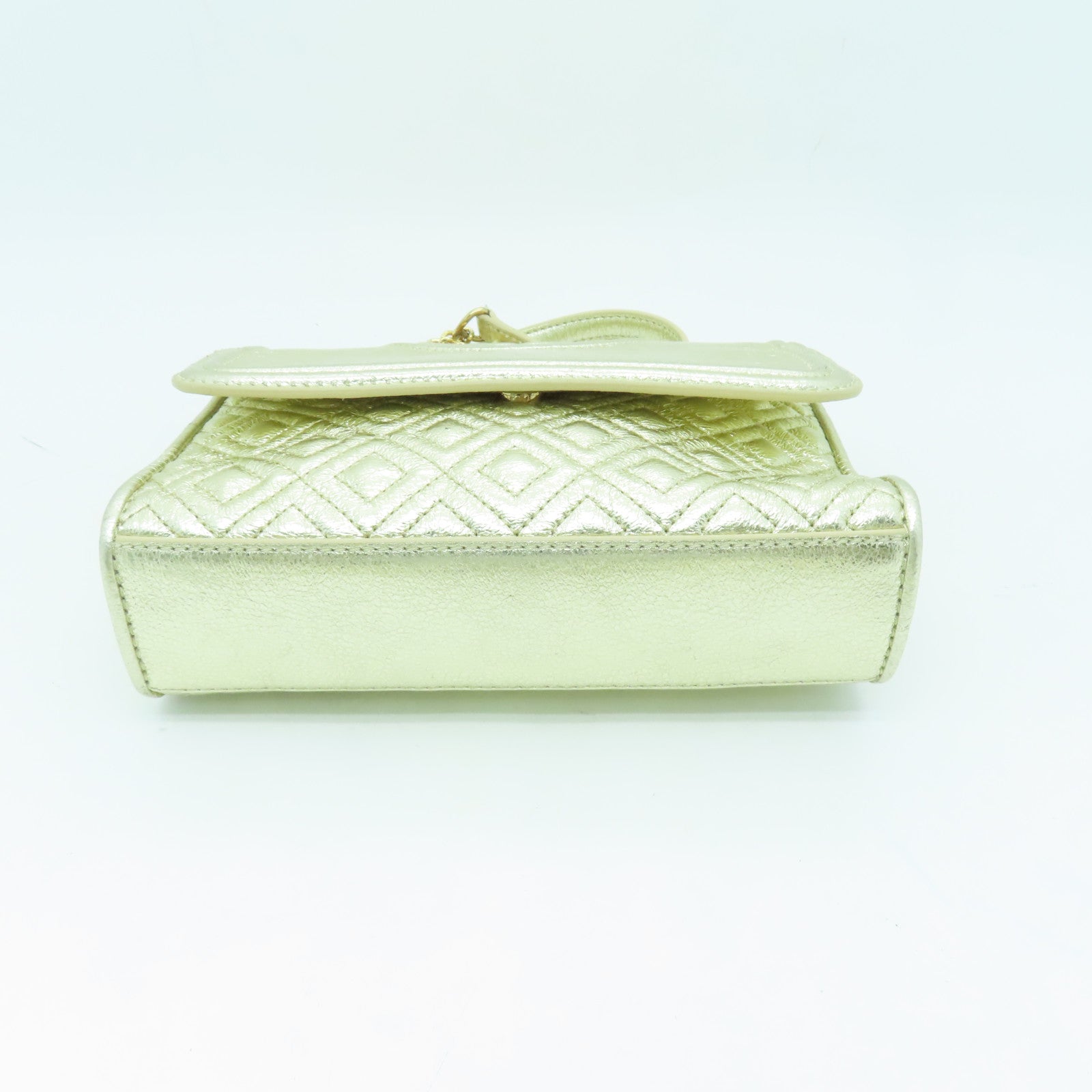 Tory Burch cowhide leather Chain Shoulder Bag gold buckle shoulder bag gold