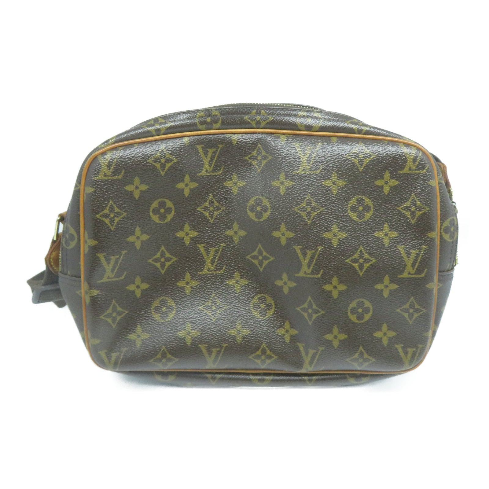 LOUIS VUITTON Monogram Reporter金扣肩背袋啡色