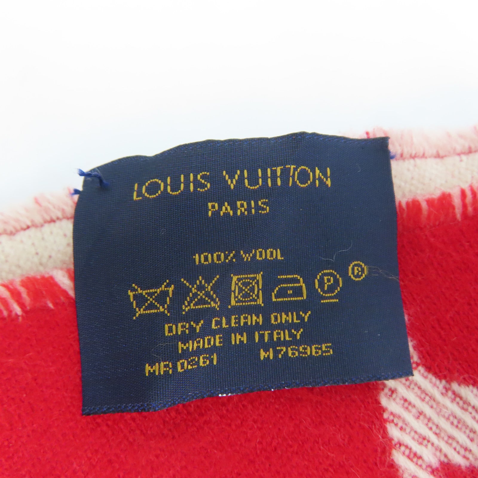 LOUIS VUITTON 羊毛Simply LV Scarf圍巾紅色