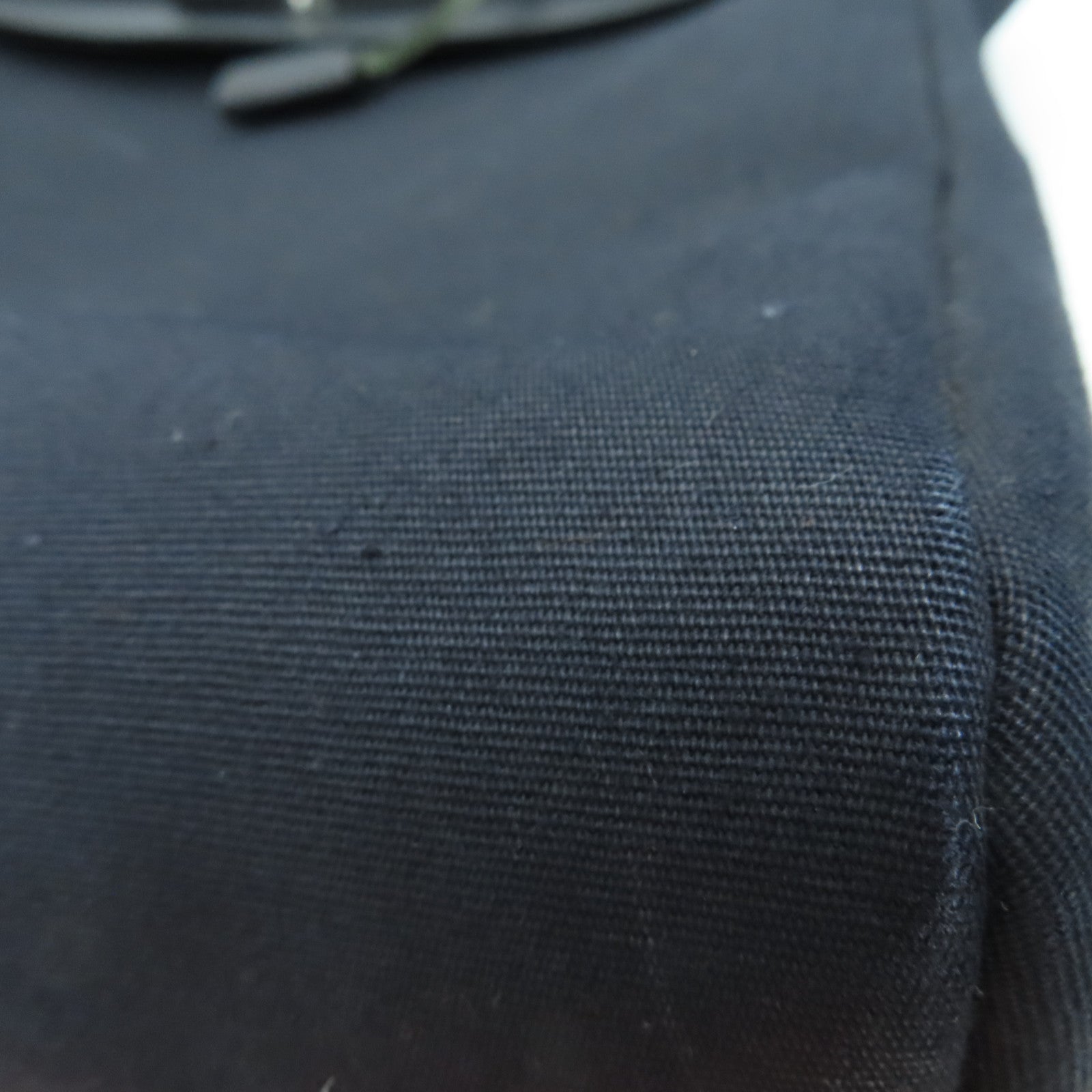 HERMES 帆布Herbag MM銀扣手挽肩背兩用袋黑色