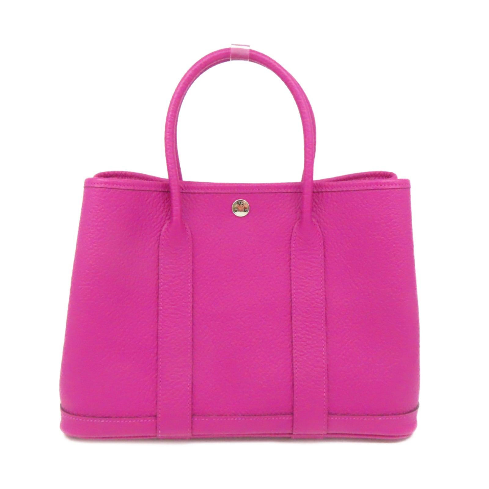 HERMES Negonda皮革Garden Party TPM銀扣手挽袋Rose Pourpre紫色