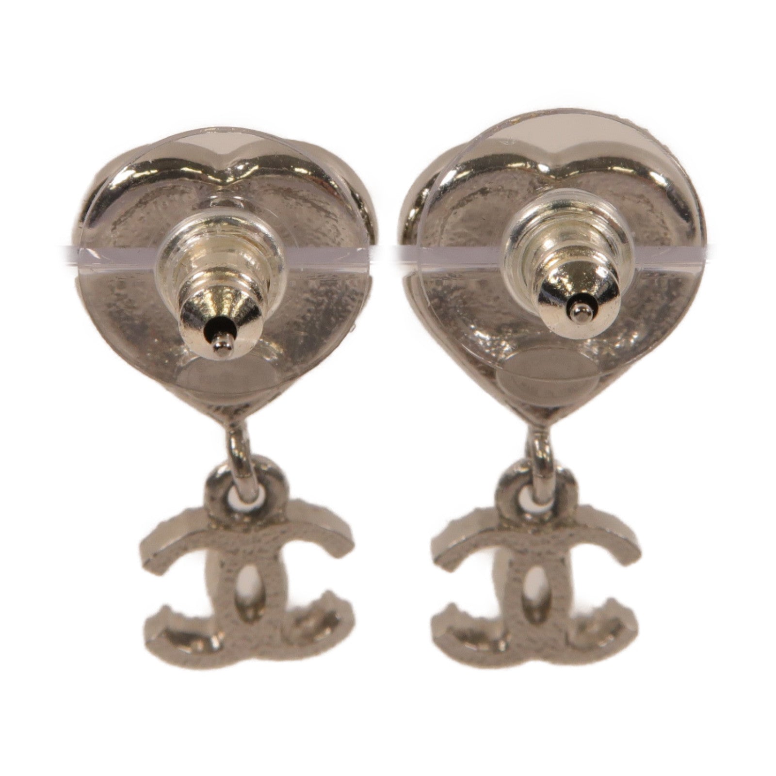 CHANEL 水晶Earrings耳環白色/銀色