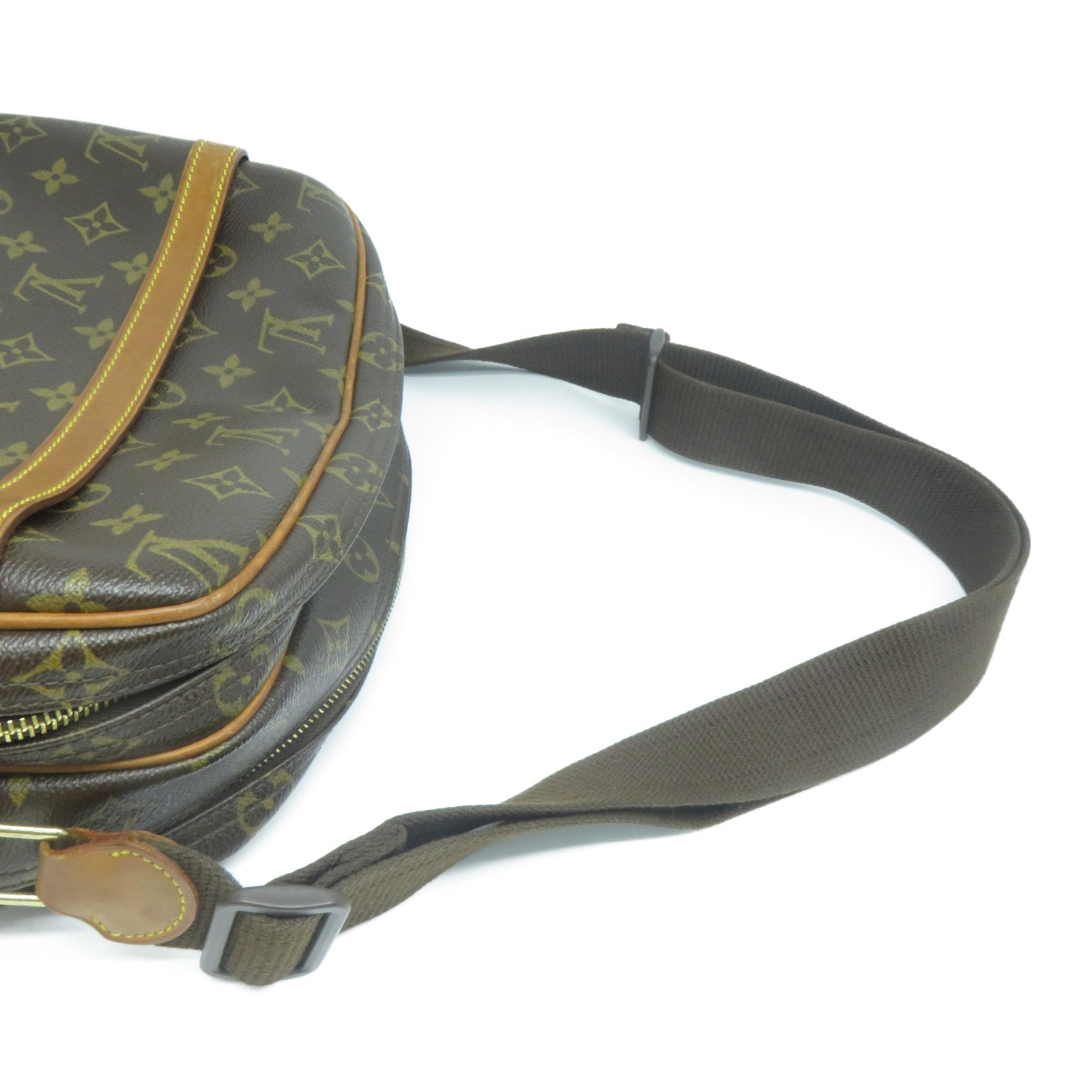LOUIS VUITTON Monogram Reporter金扣肩背袋啡色