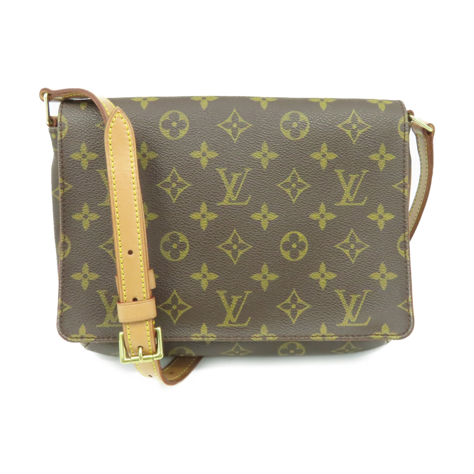 LOUIS VUITTON Monogram Musette Tango Shoulder Bag金扣肩背袋啡色