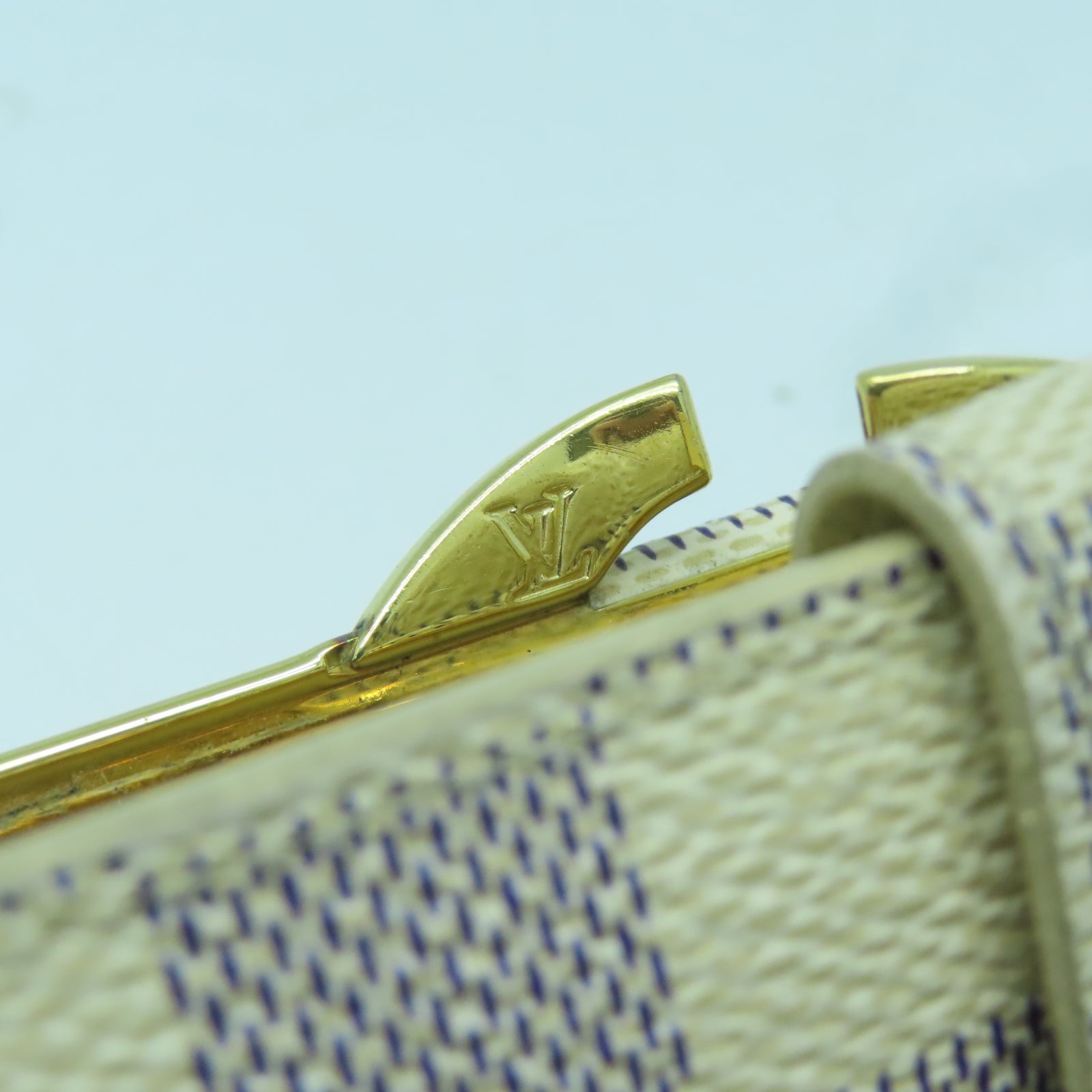 LOUIS VUITTON 【激減優惠】Damier Portefeuille Viennois金扣錢包白色