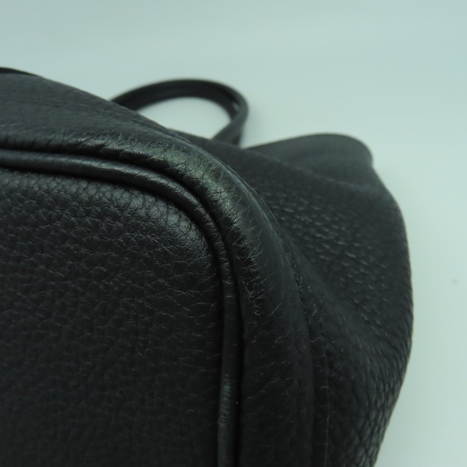 HERMES Negonda皮革Garden Party PM銀扣手挽袋Noir黑色