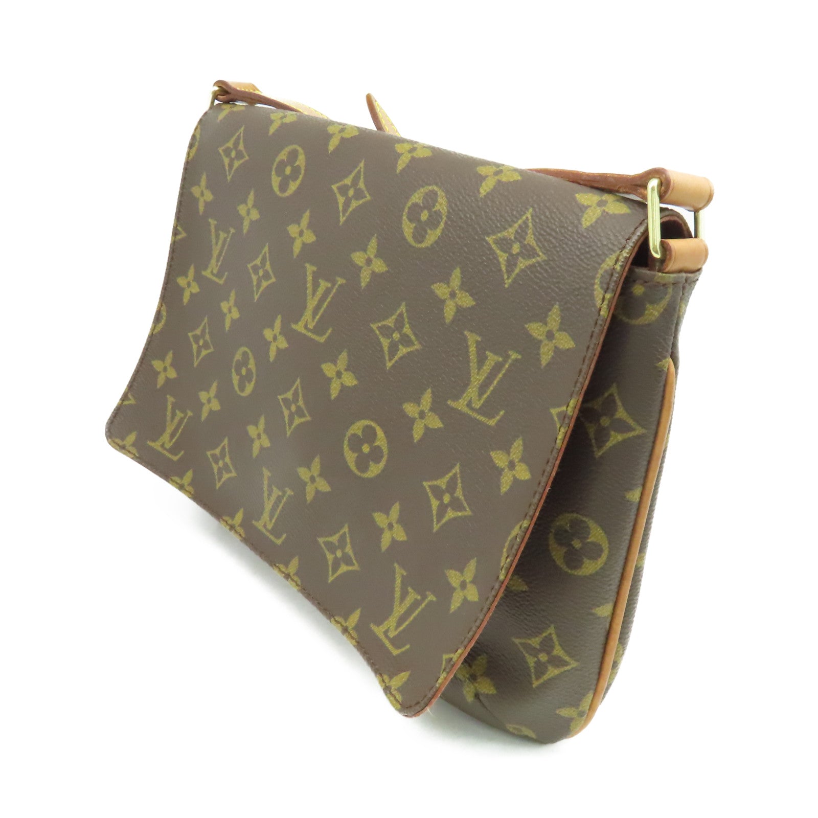 LOUIS VUITTON Monogram Musette Tango Shoulder Bag金扣肩背袋啡色