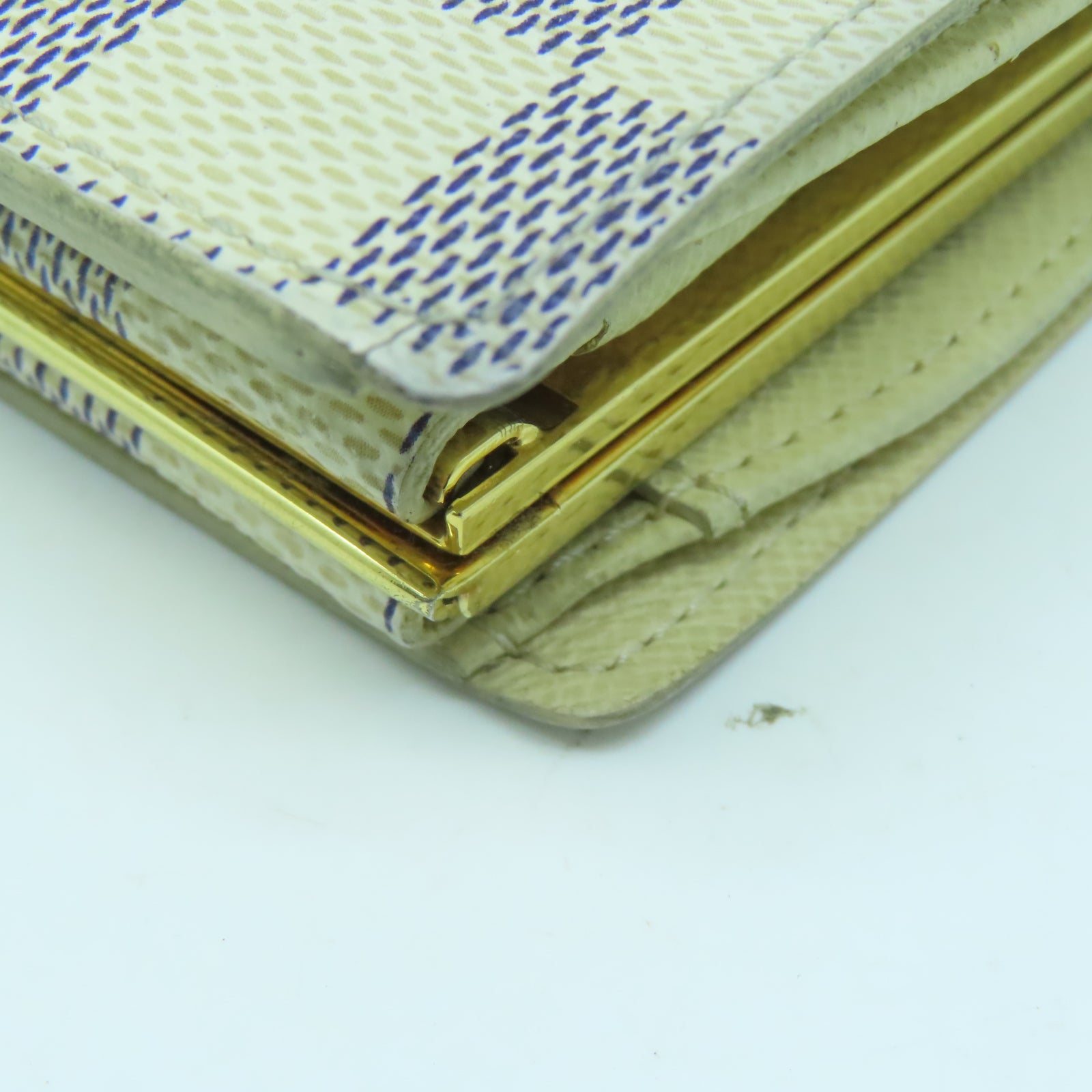 LOUIS VUITTON 【激減優惠】Damier Portefeuille Viennois金扣錢包白色