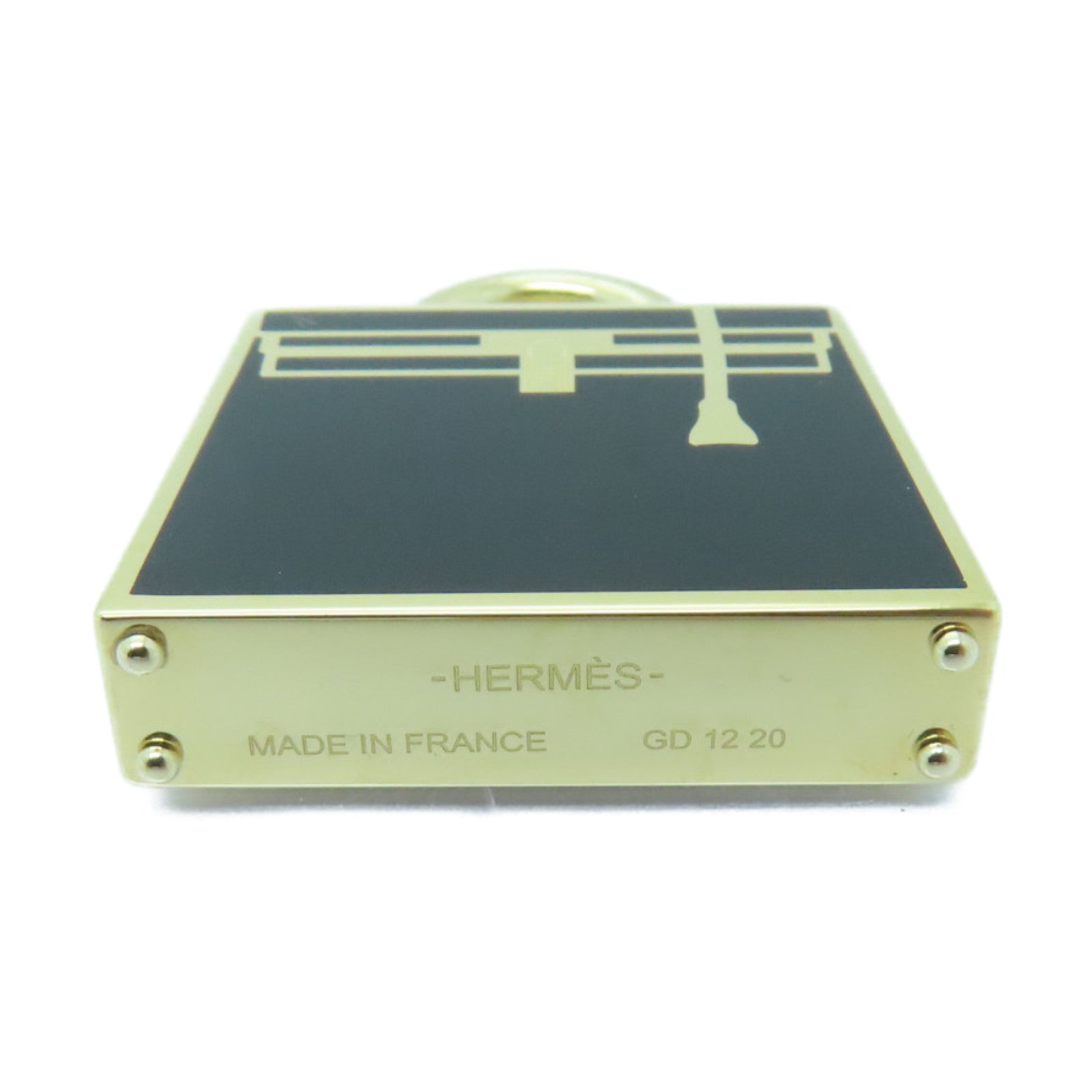 HERMES 金屬Palladium Plated Kelly Charm掛飾黑色/金色