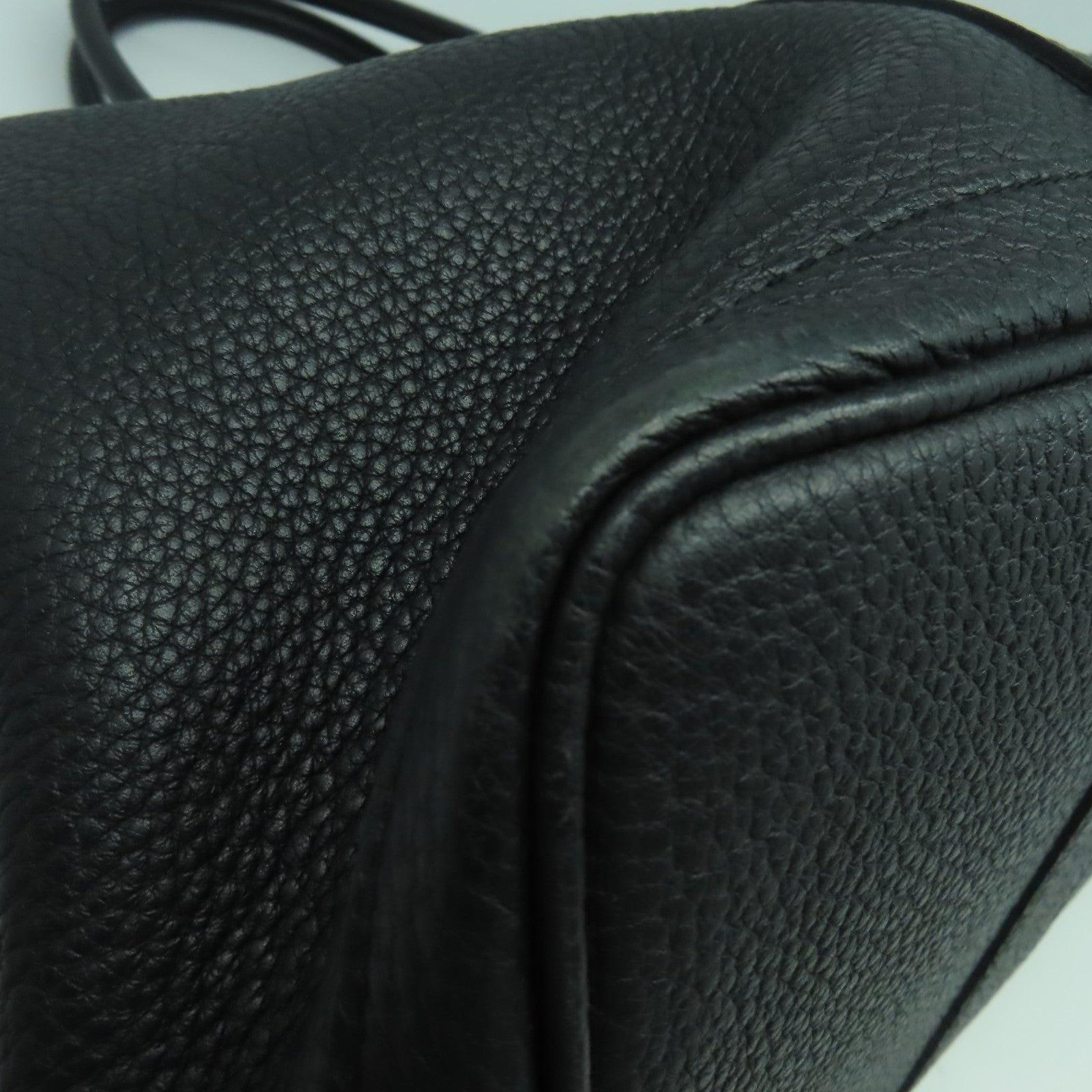 HERMES Negonda皮革Garden Party PM銀扣手挽袋Noir黑色