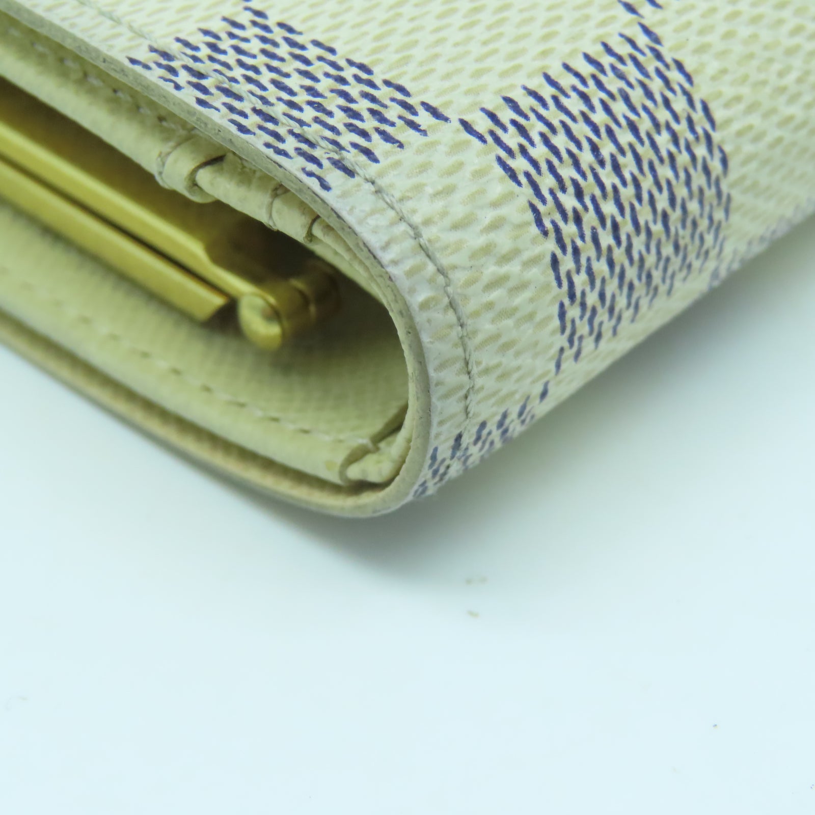 LOUIS VUITTON 【激減優惠】Damier Portefeuille Viennois金扣錢包白色