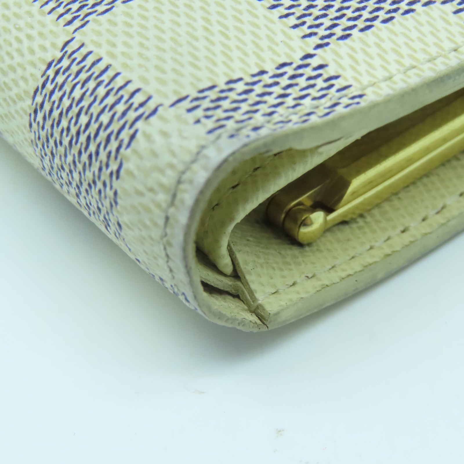 LOUIS VUITTON 【激減優惠】Damier Portefeuille Viennois金扣錢包白色
