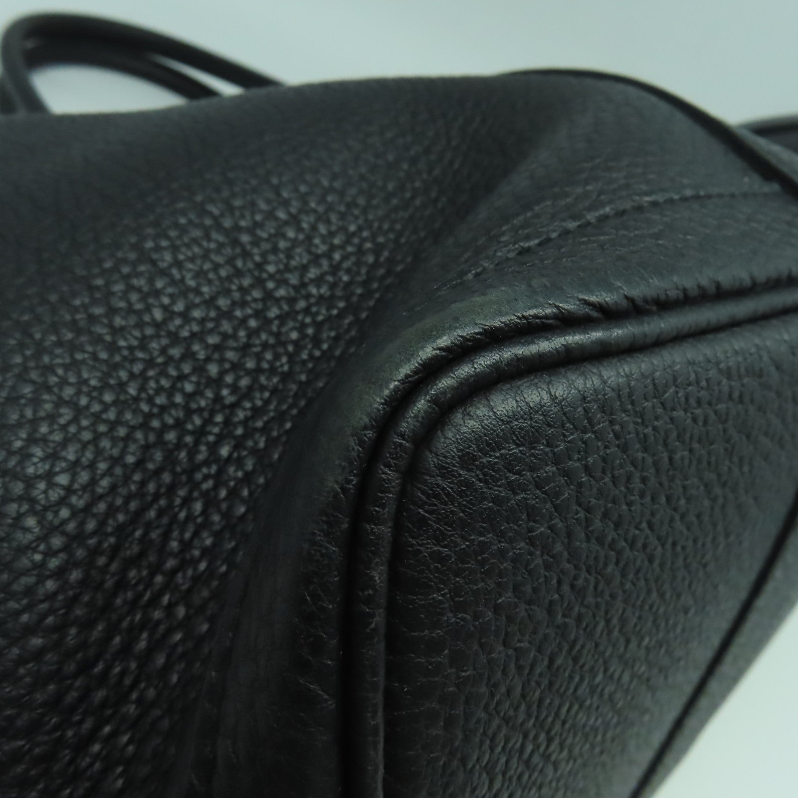 HERMES Negonda皮革Garden Party PM銀扣手挽袋Noir黑色