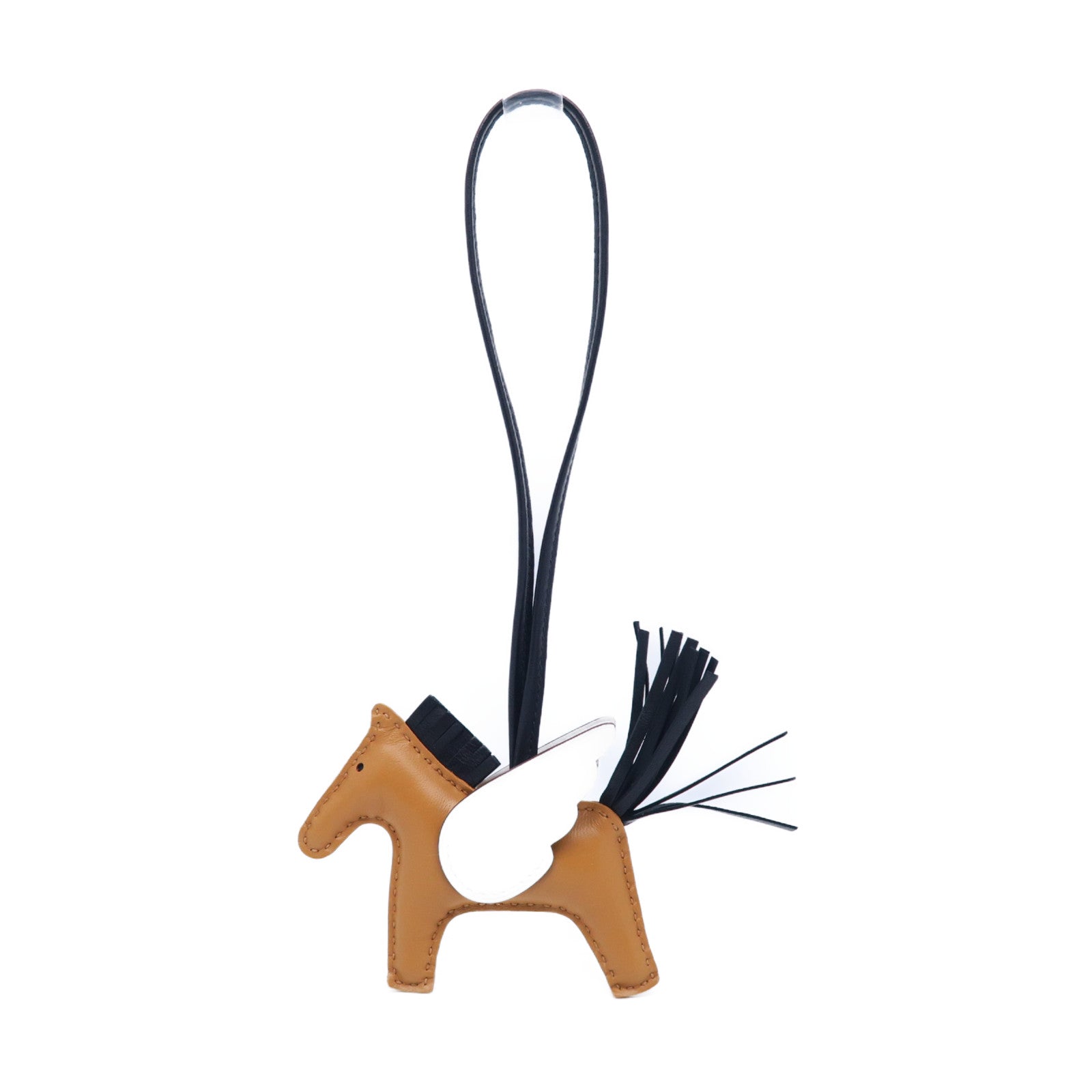 HERMES Swift皮革Rodeo Pegase PM Charm挂饰芝麻色