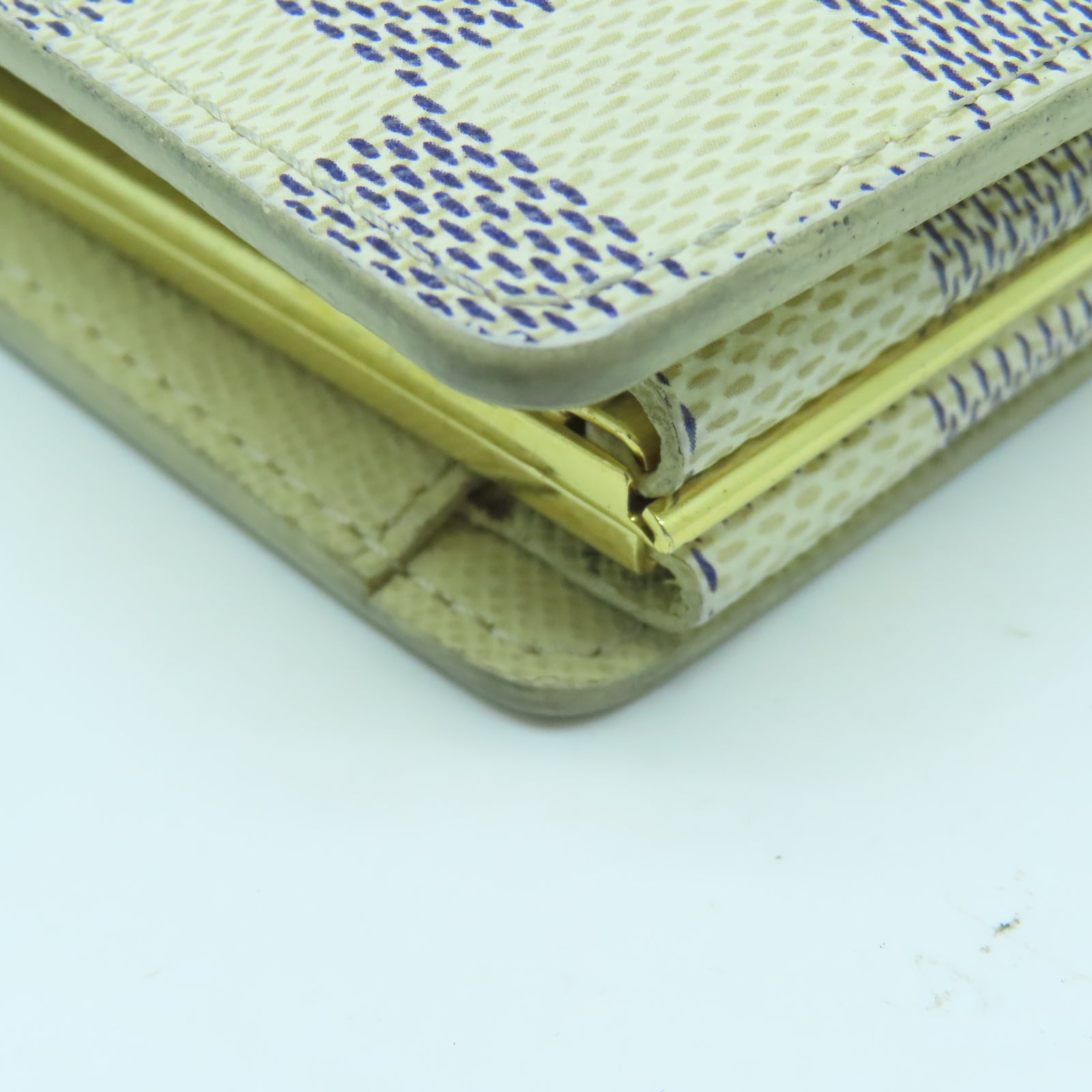 LOUIS VUITTON 【激減優惠】Damier Portefeuille Viennois金扣錢包白色