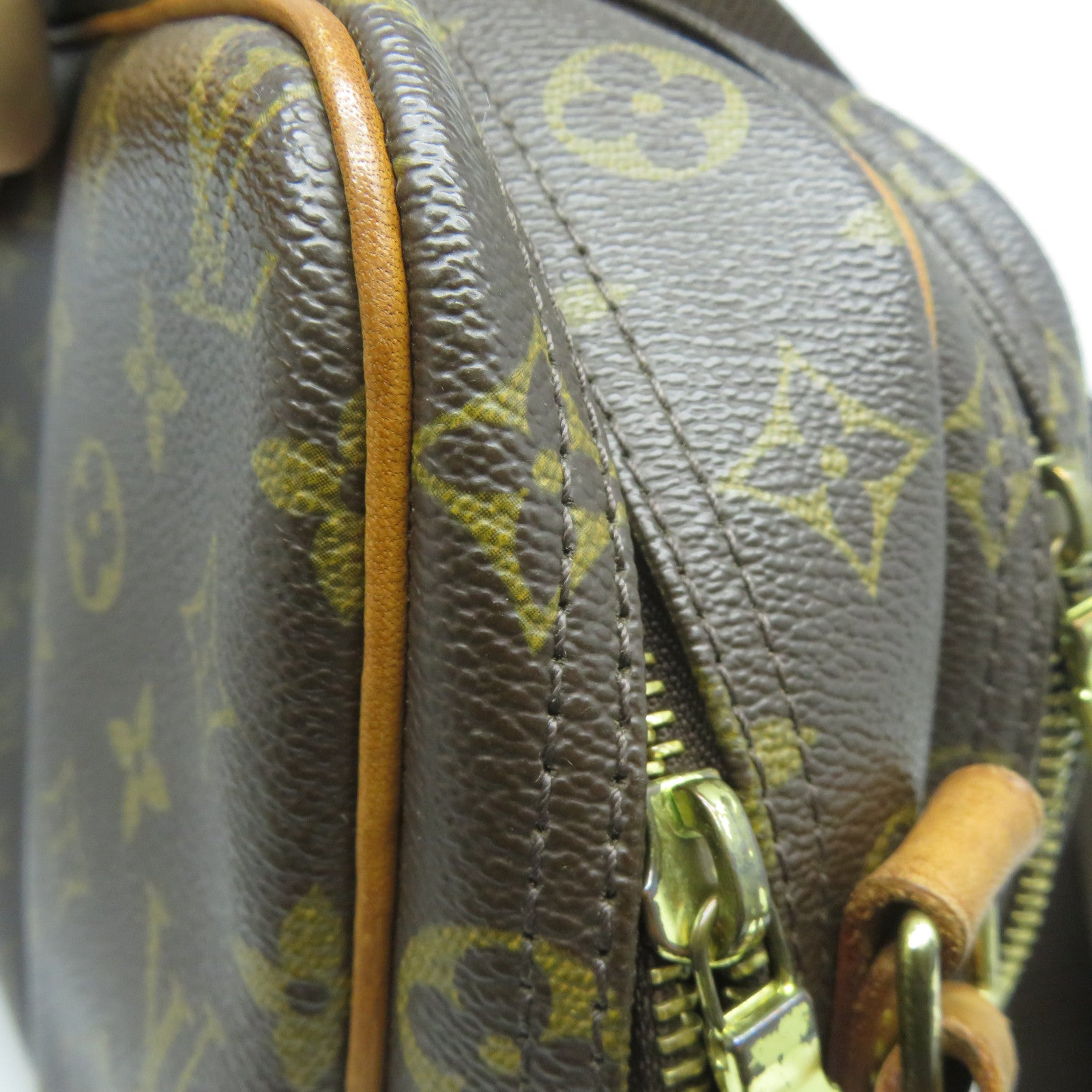 LOUIS VUITTON Monogram Reporter金扣肩背袋啡色