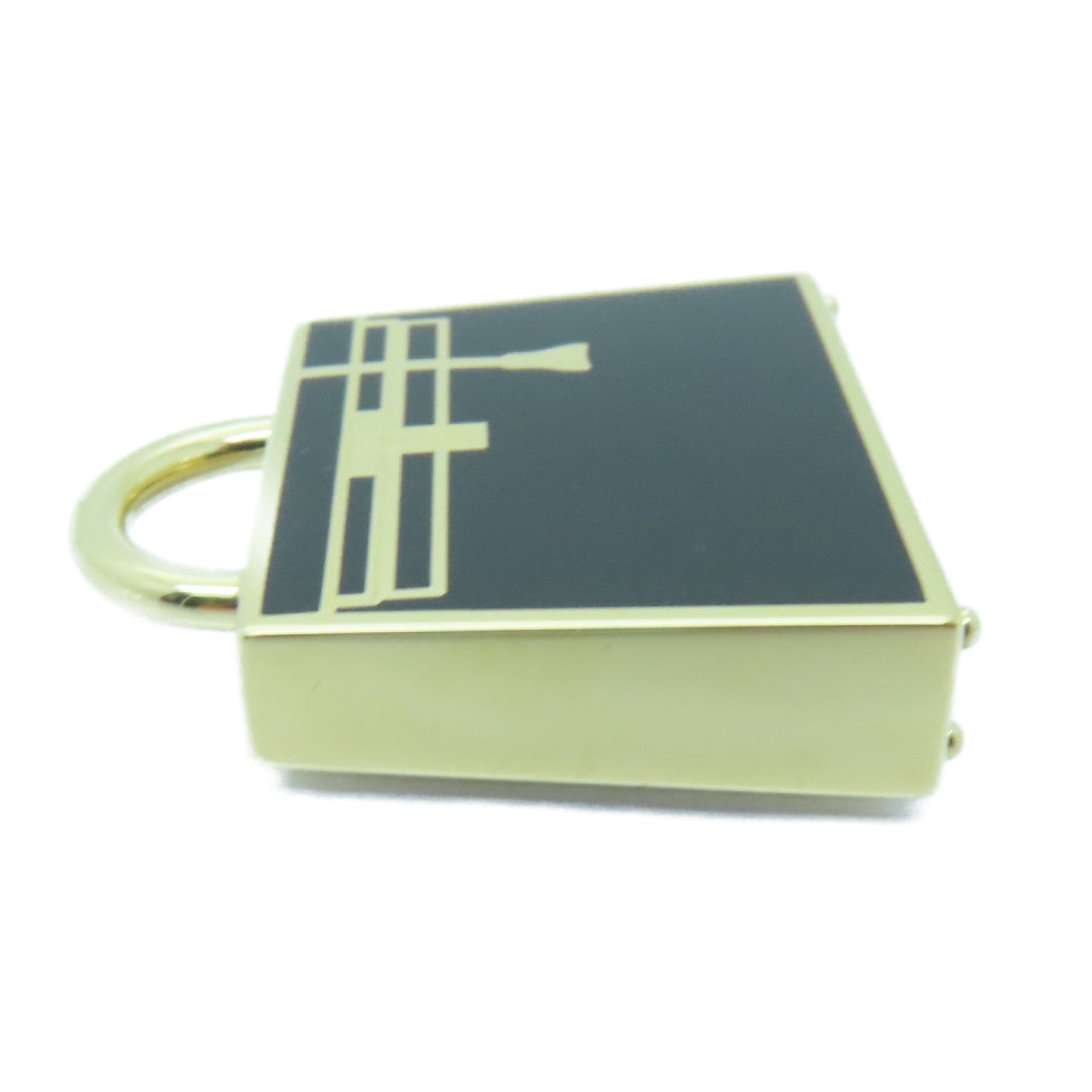 HERMES 金屬Palladium Plated Kelly Charm掛飾黑色/金色