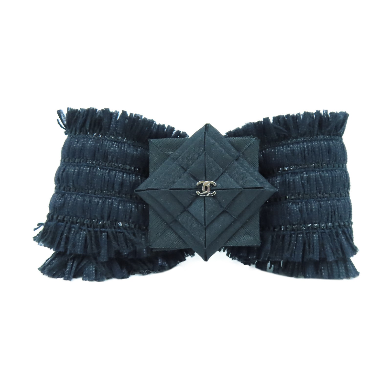 CHANEL 布料Brooch胸針黑色