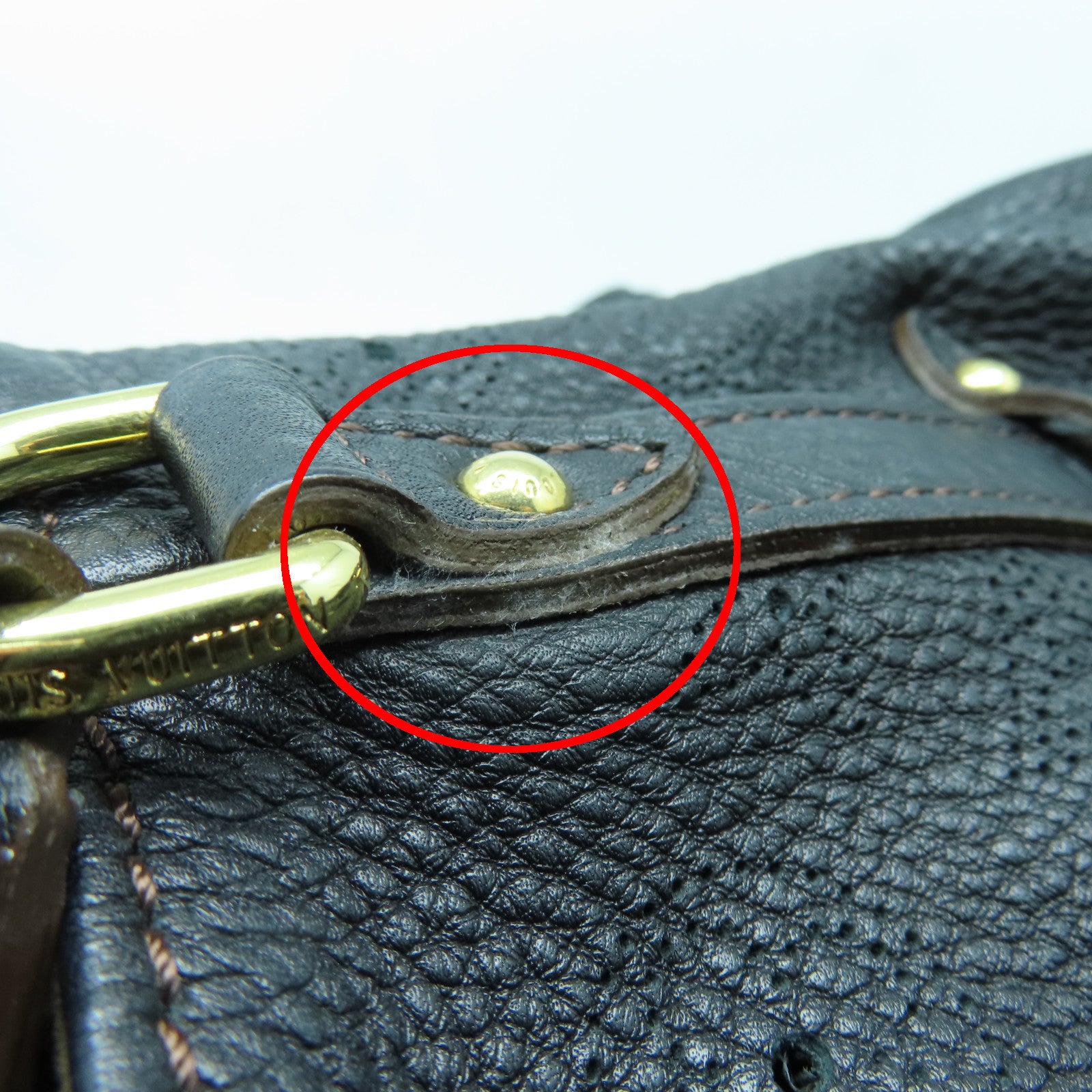 LOUIS VUITTON Mahina Mahina XL金扣肩背袋黑色