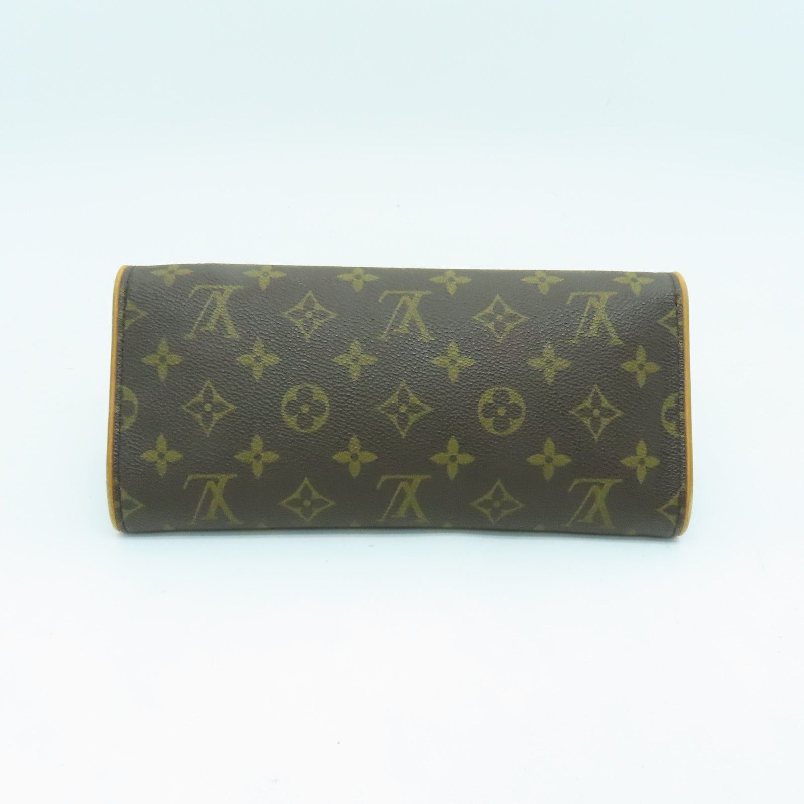LOUIS VUITTON Monogram Pochette Twin GM Shoulder Bag金扣肩背袋啡色