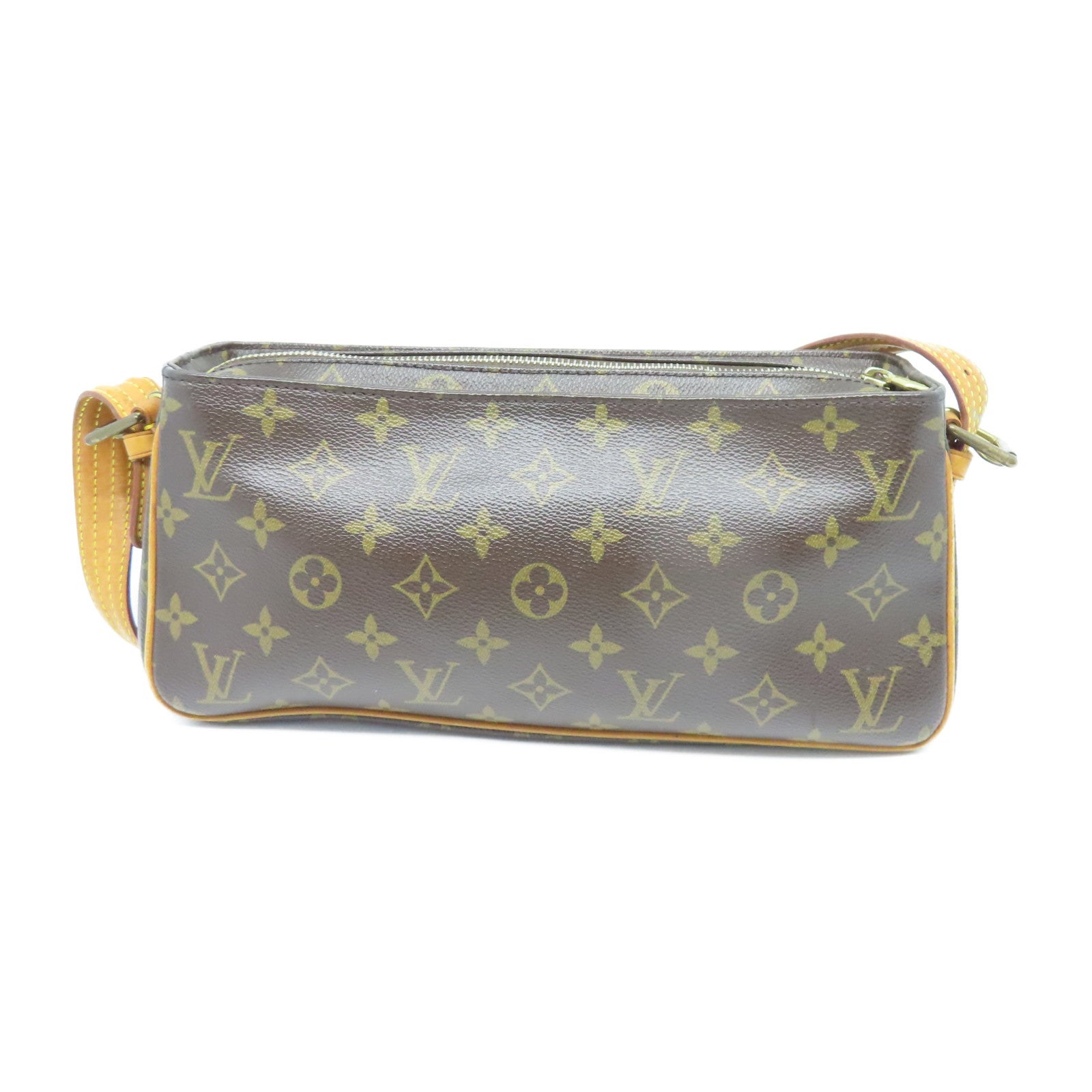 LOUIS VUITTON Monogram Viva Cite MM金扣肩背袋棕色