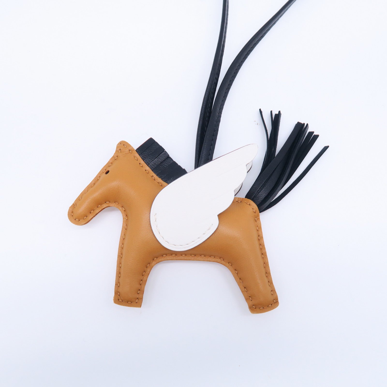 HERMES Swift皮革Rodeo Pegase PM Charm挂饰芝麻色