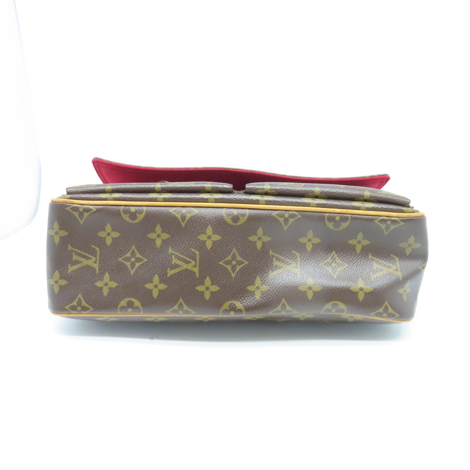LOUIS VUITTON Monogram Viva Cite MM金扣肩背袋棕色