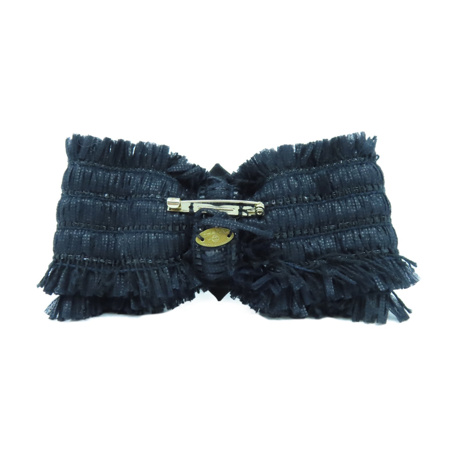 CHANEL 布料Brooch胸針黑色